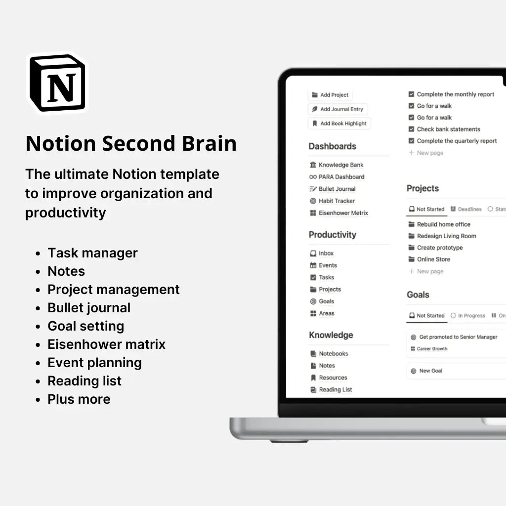 Boss Personal Planner Notion Second Brain template