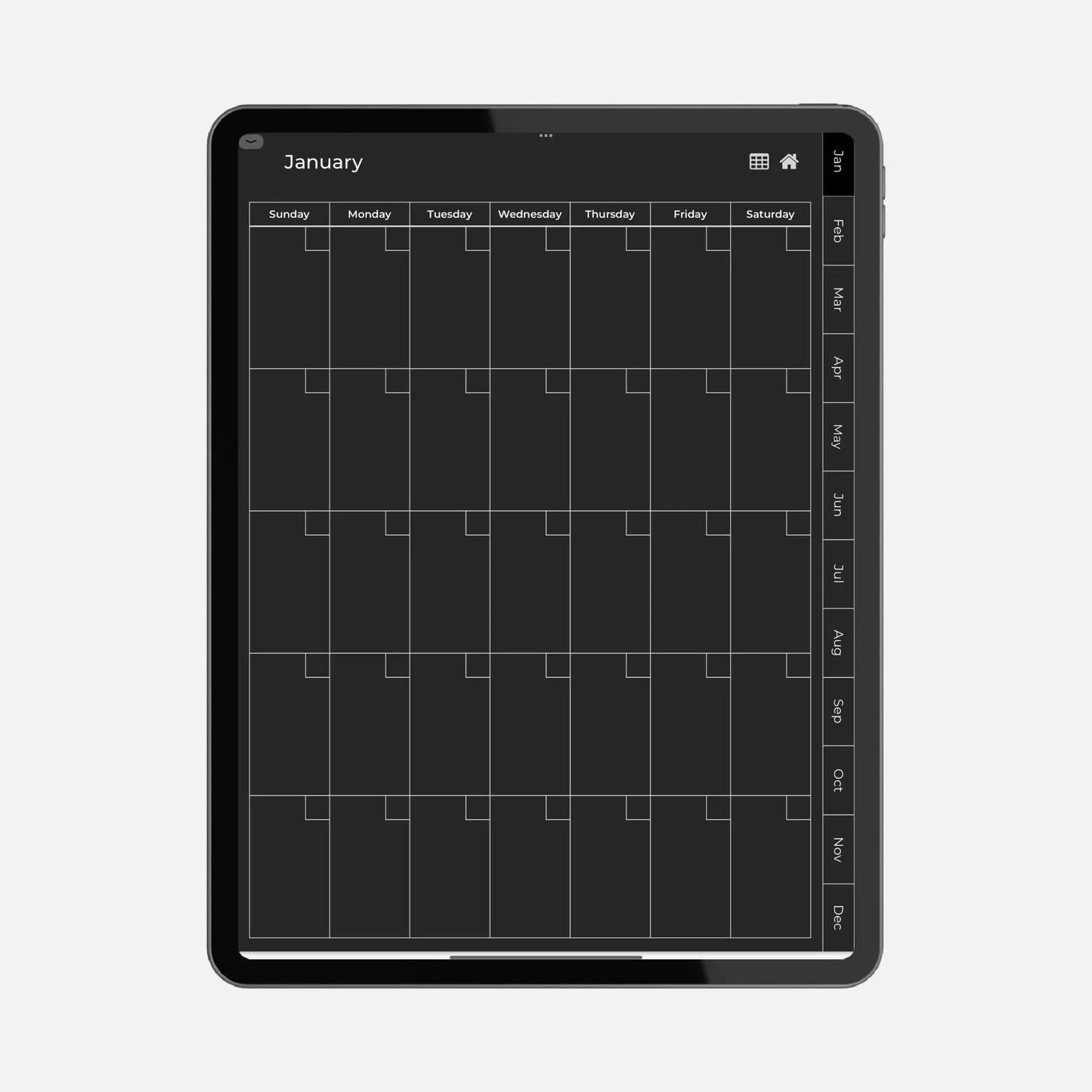 digital planner monthly calendar