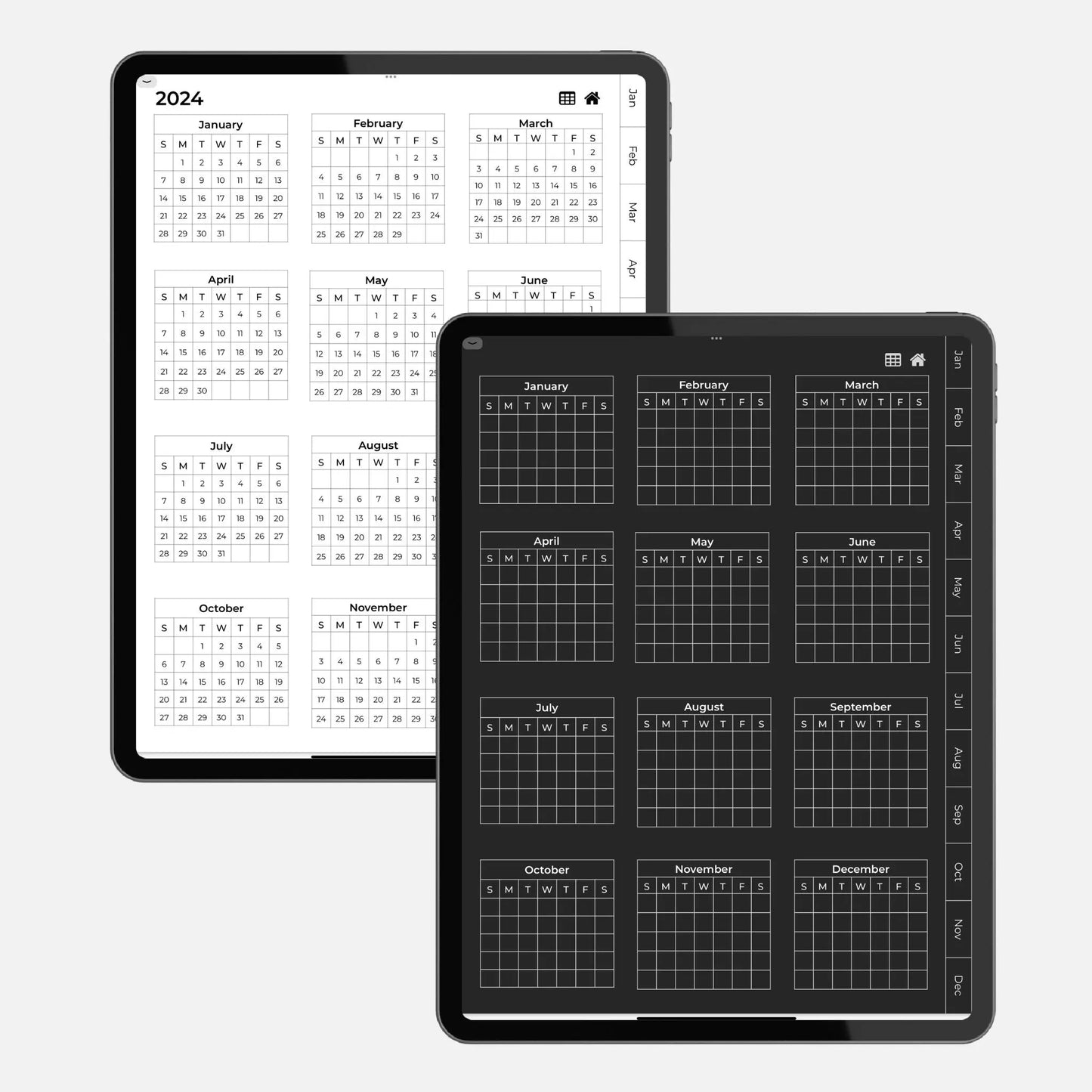 digital planner yearly calendar