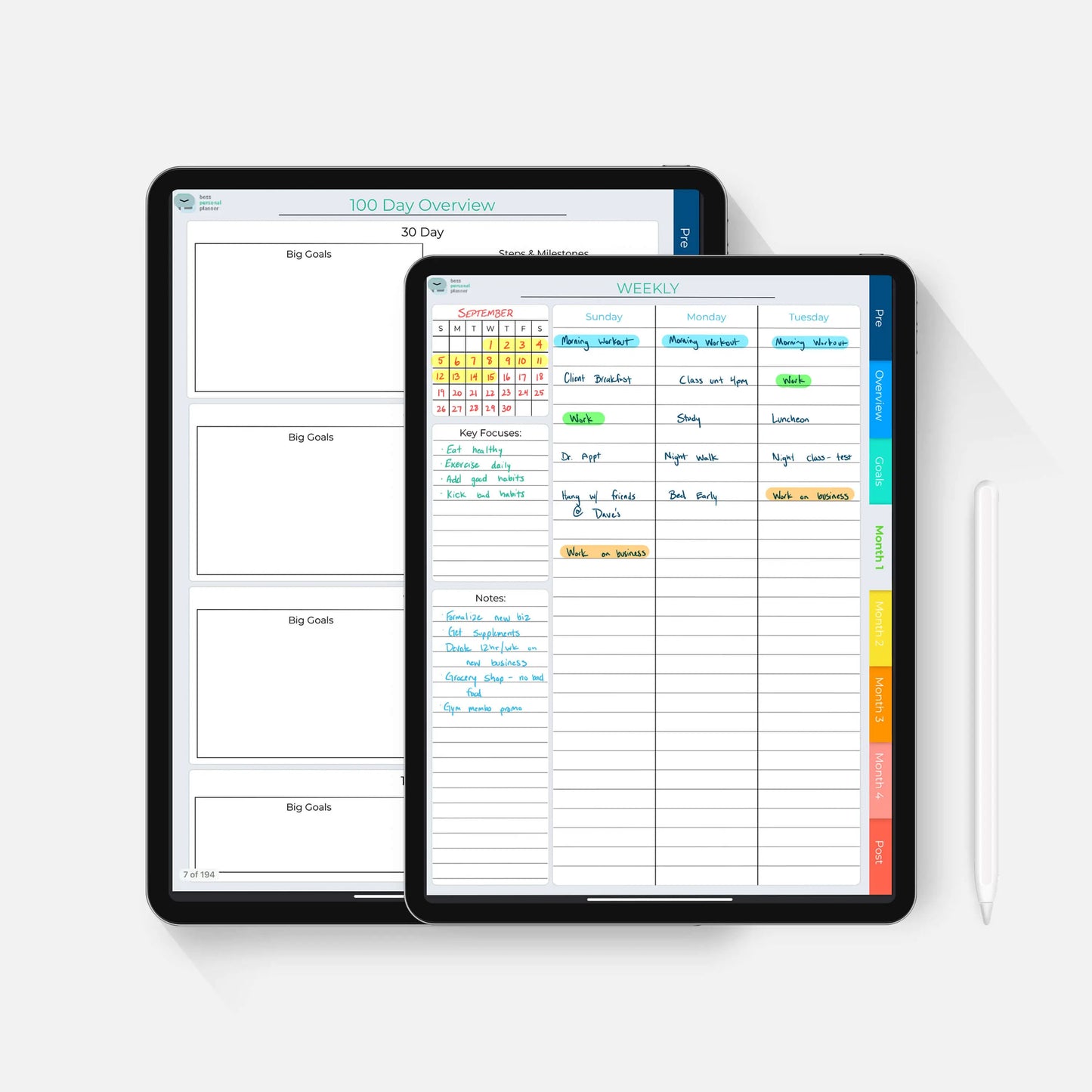 digital 100 day planner