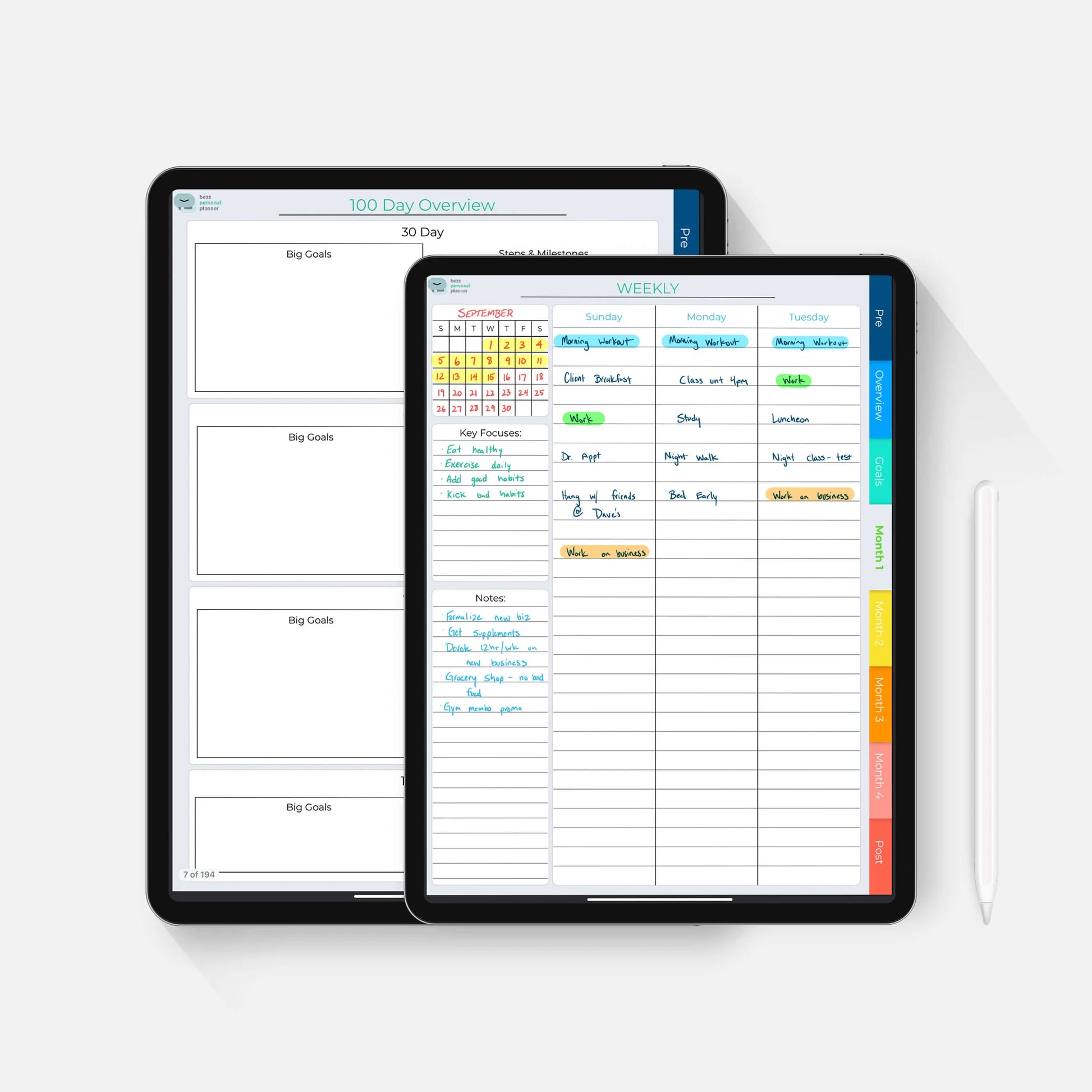 digital 100 day planner