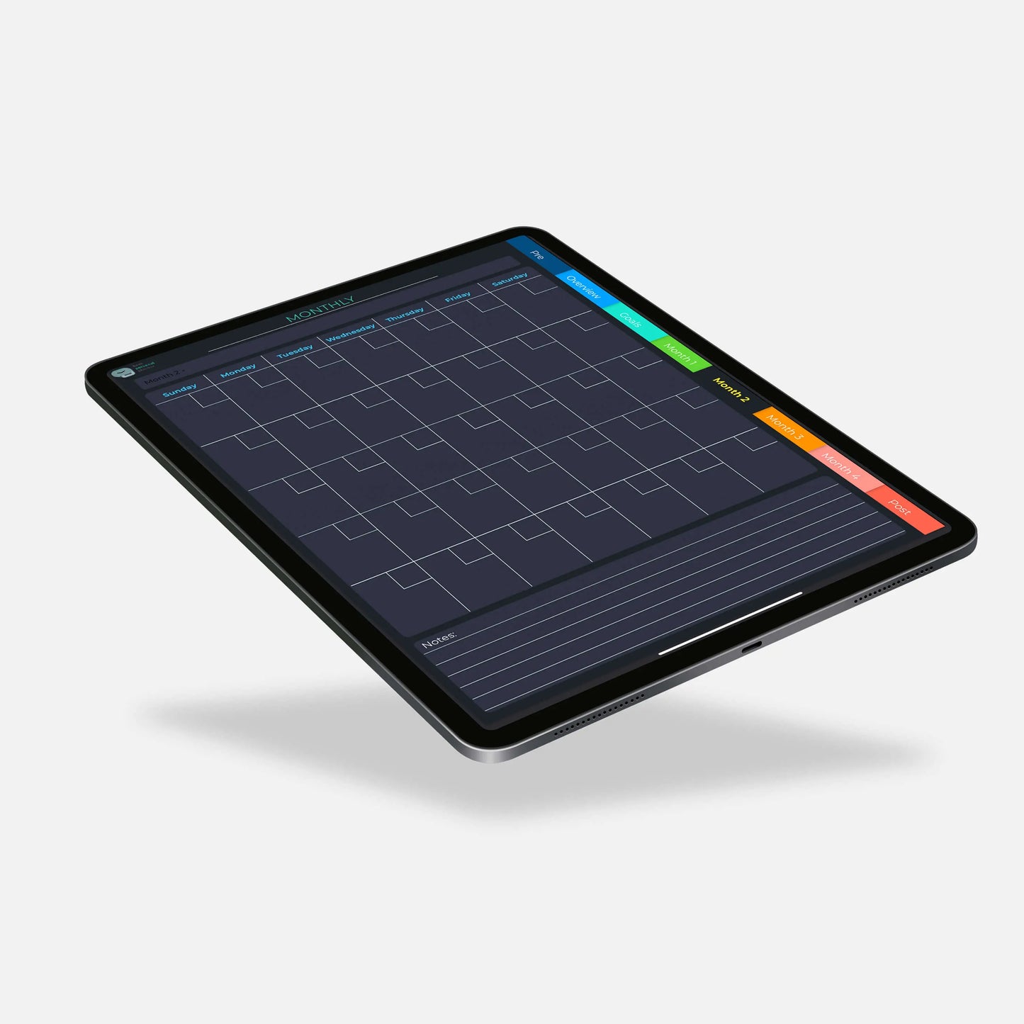 100 day planner monthly calendar