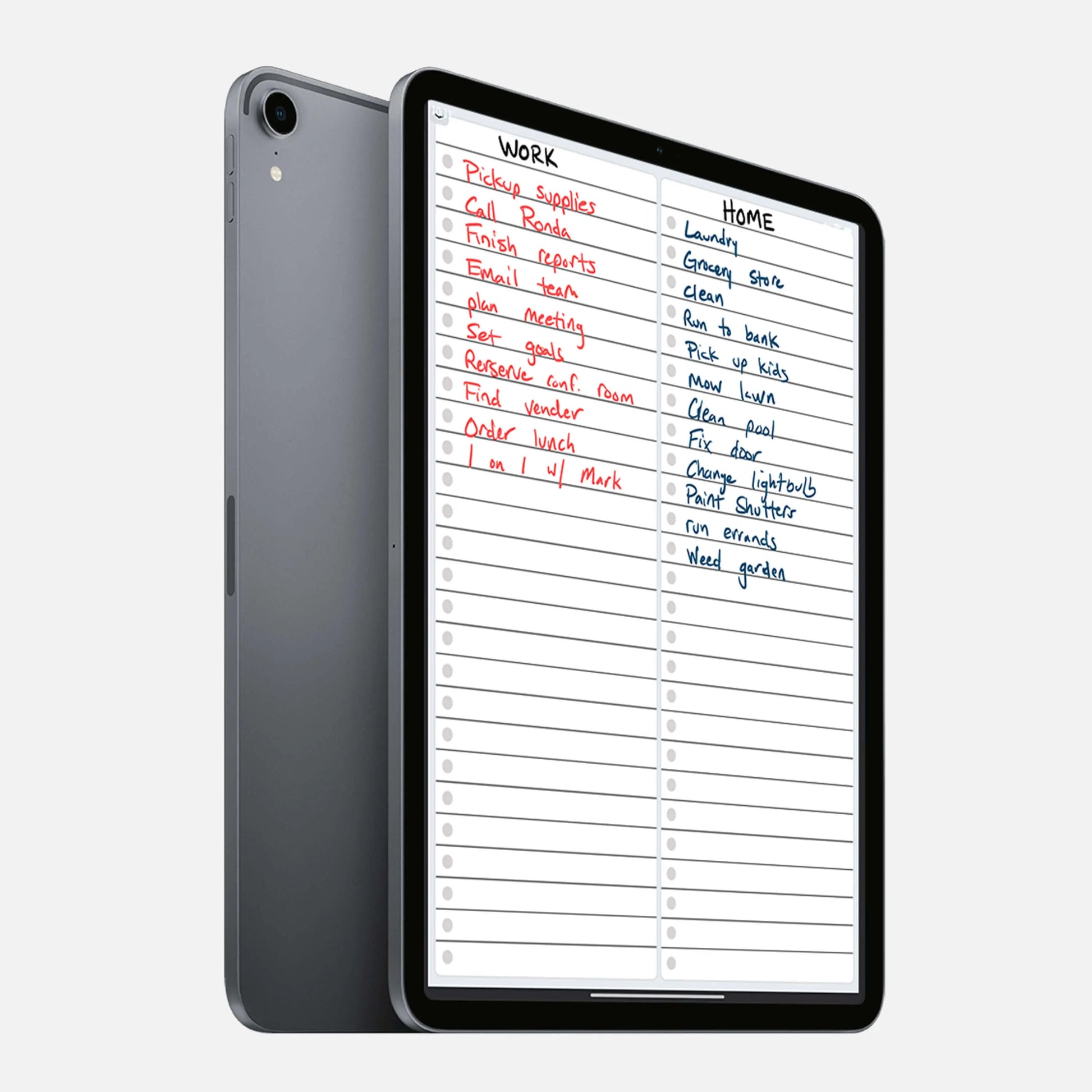 digital bullet journal 2 column page template