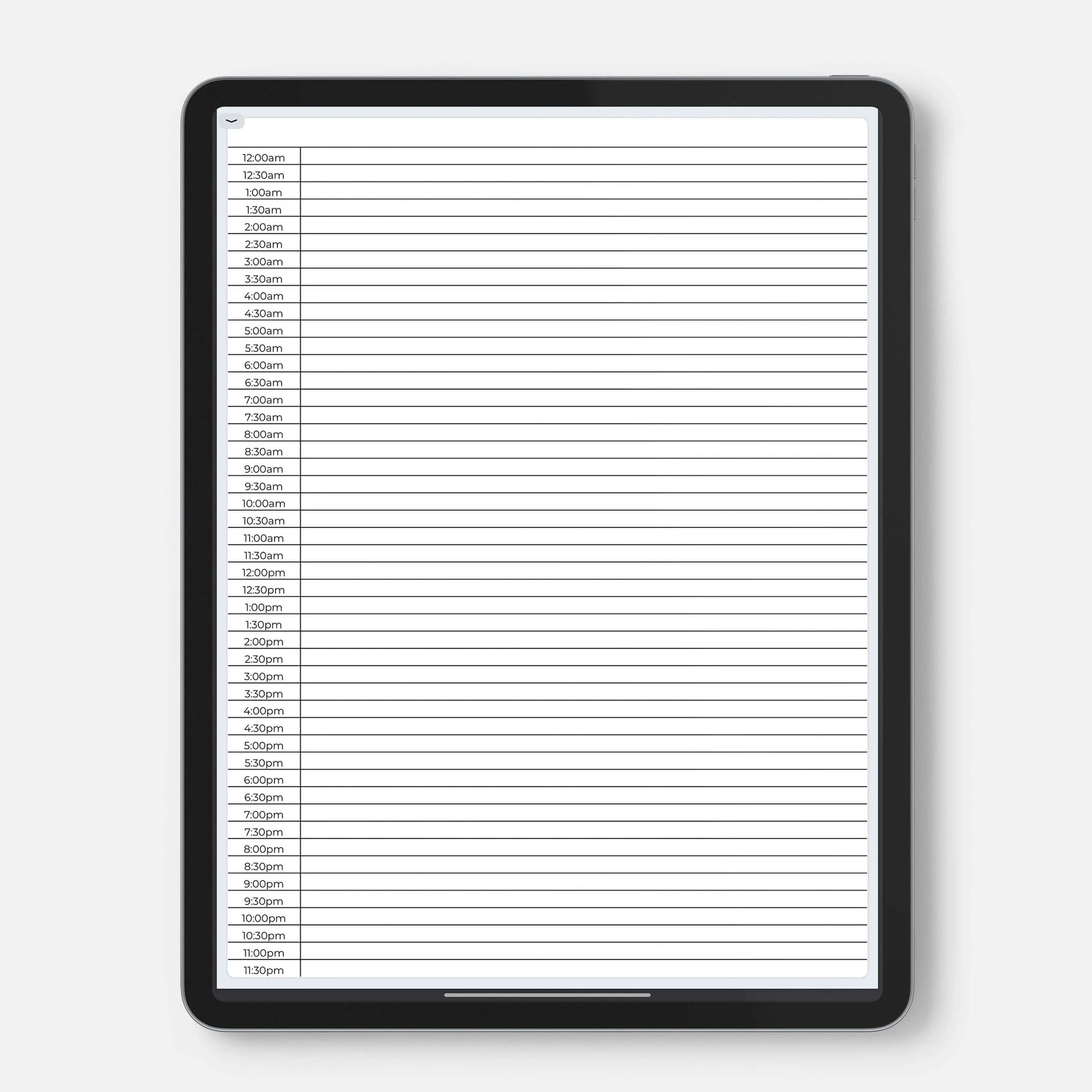 digital notebook hourly day planner