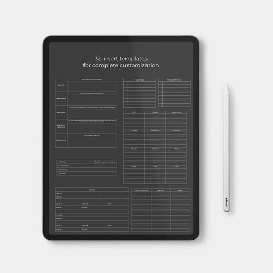 digital custom planner teacher insert bundle