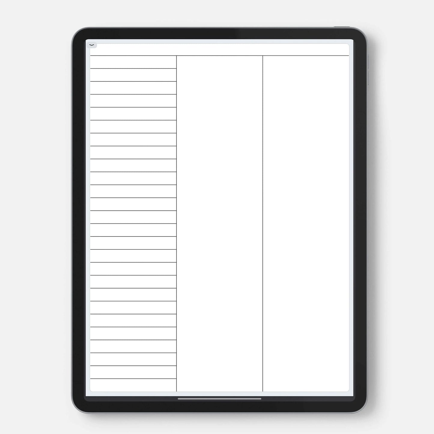 digital notebook page template