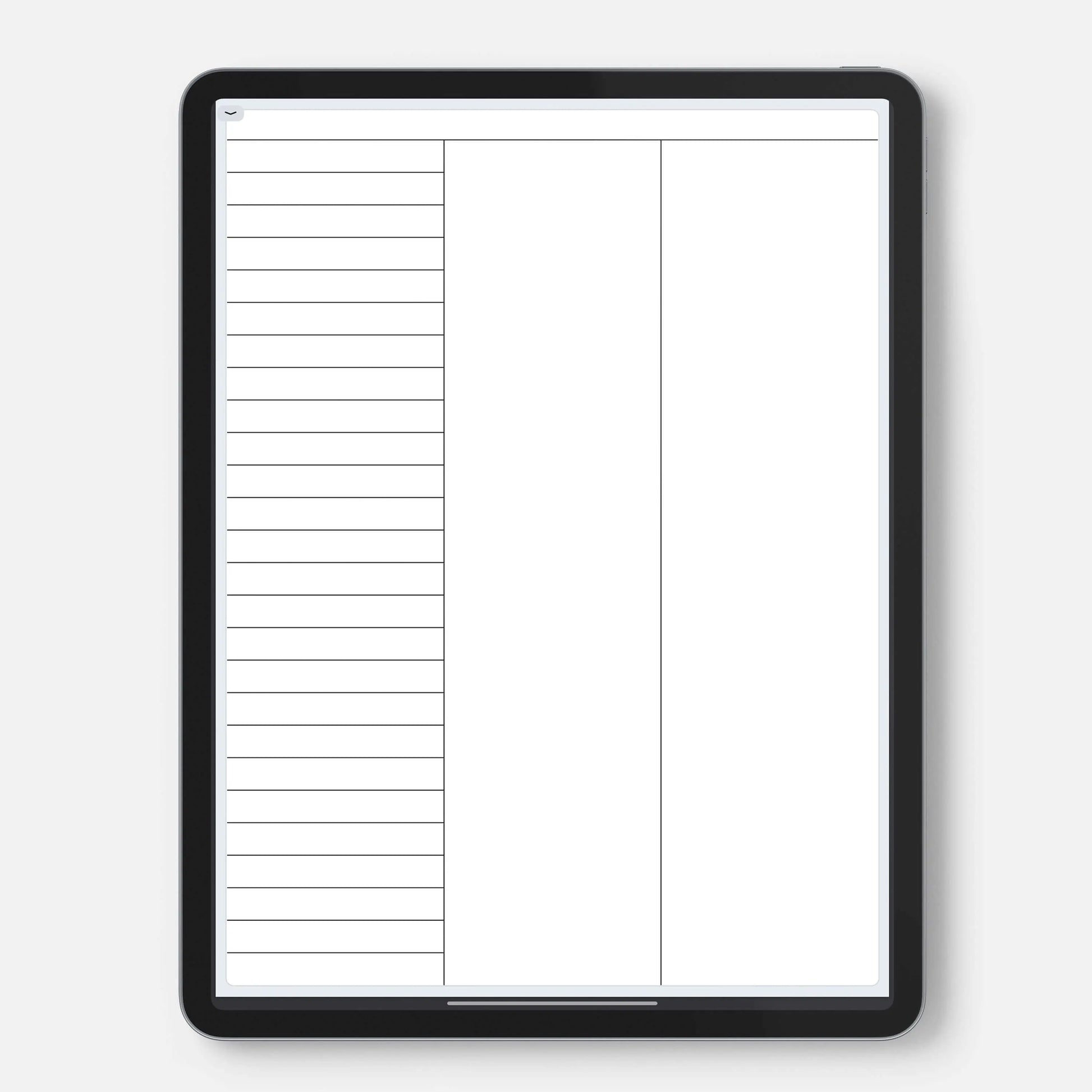 digital notebook page template