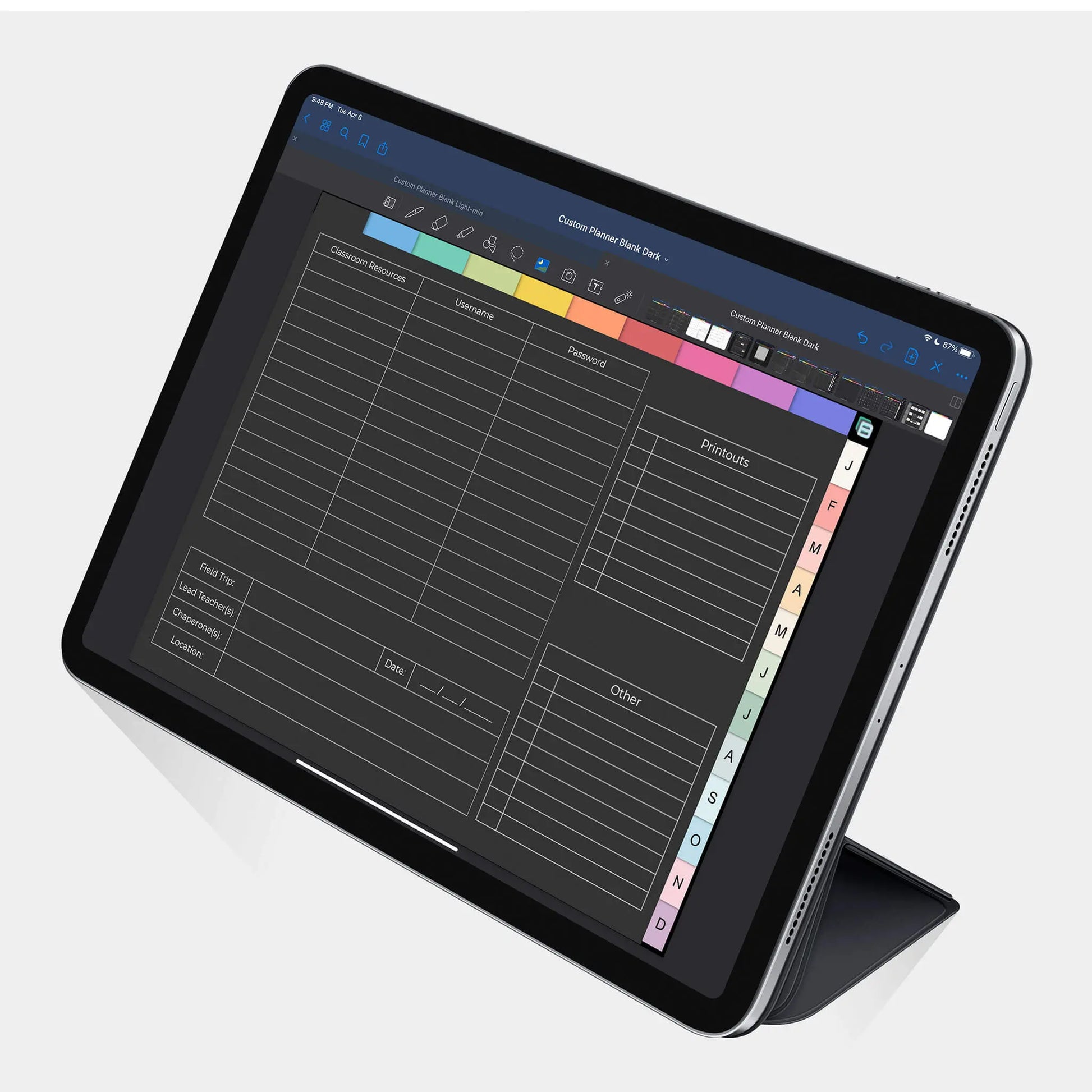 digital custom planner teacher insert bundle