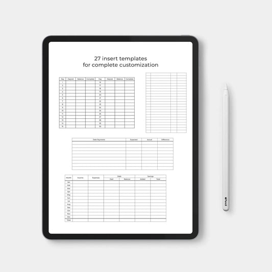 digital budget planner inserts for customizable planner