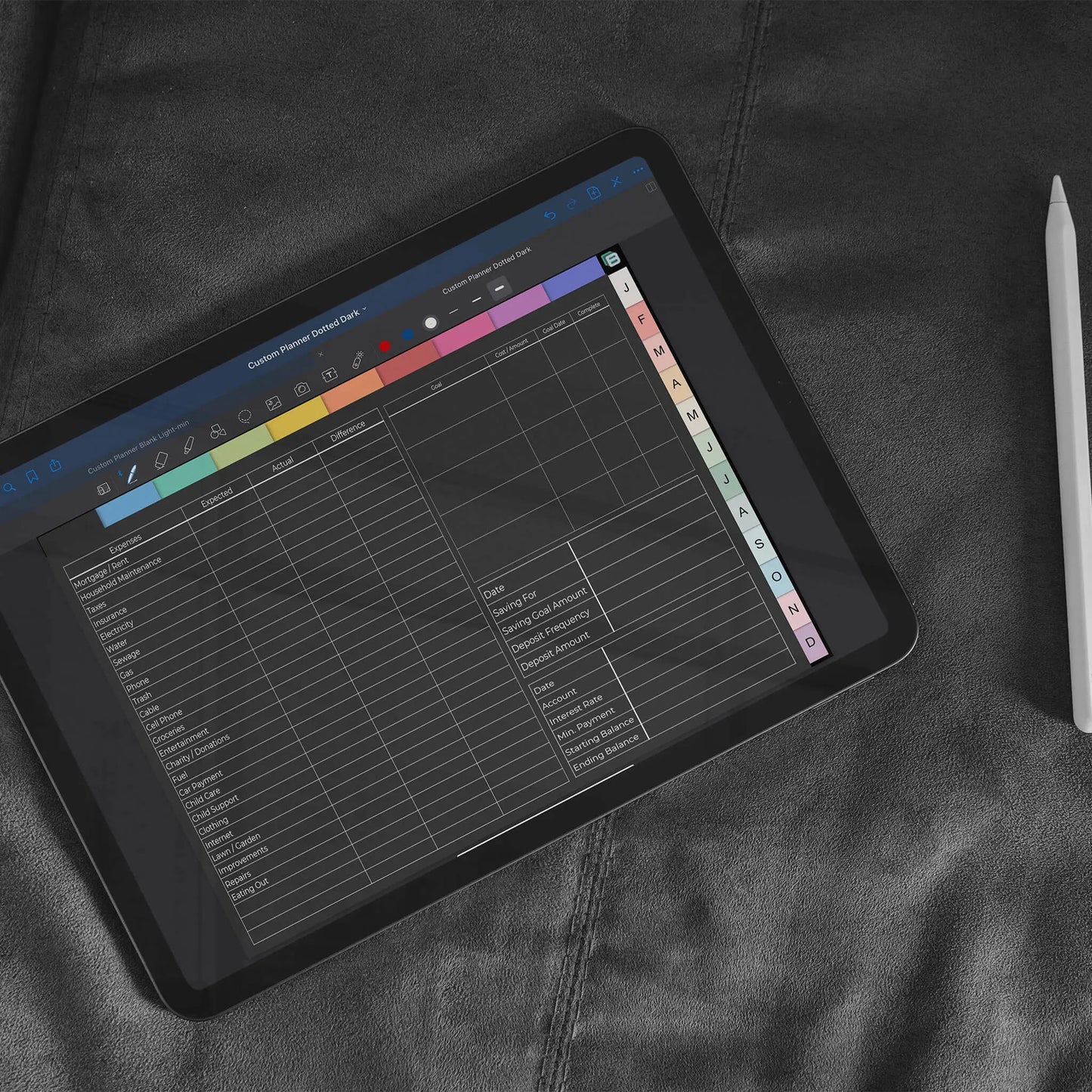 digital customer planner budget inserts