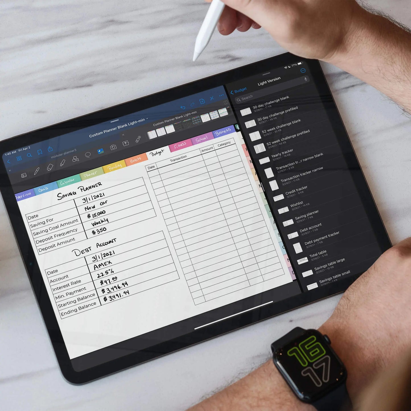 digital customer planner budget inserts