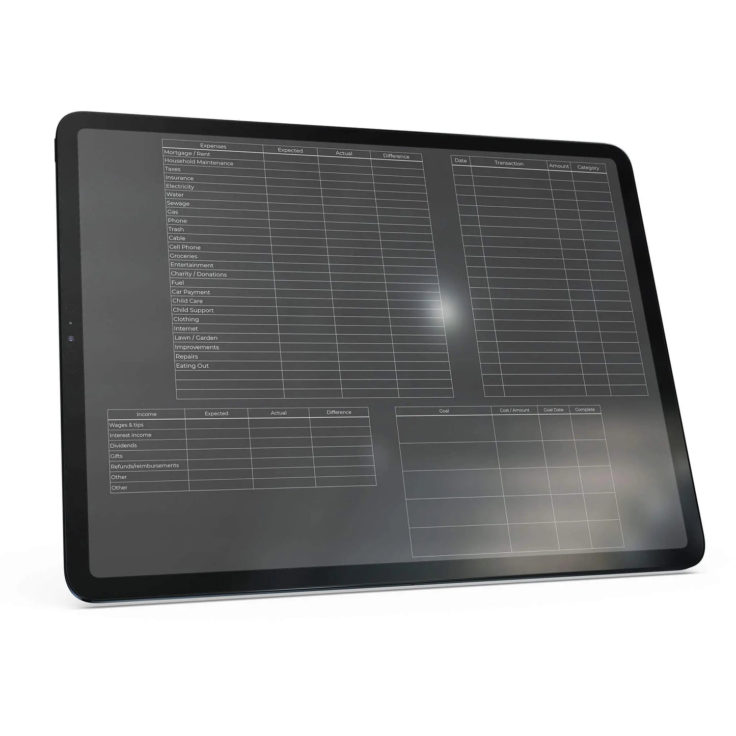 digital customer planner budget inserts