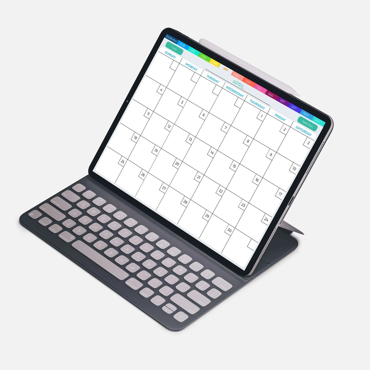 digital business planner monthly calendar