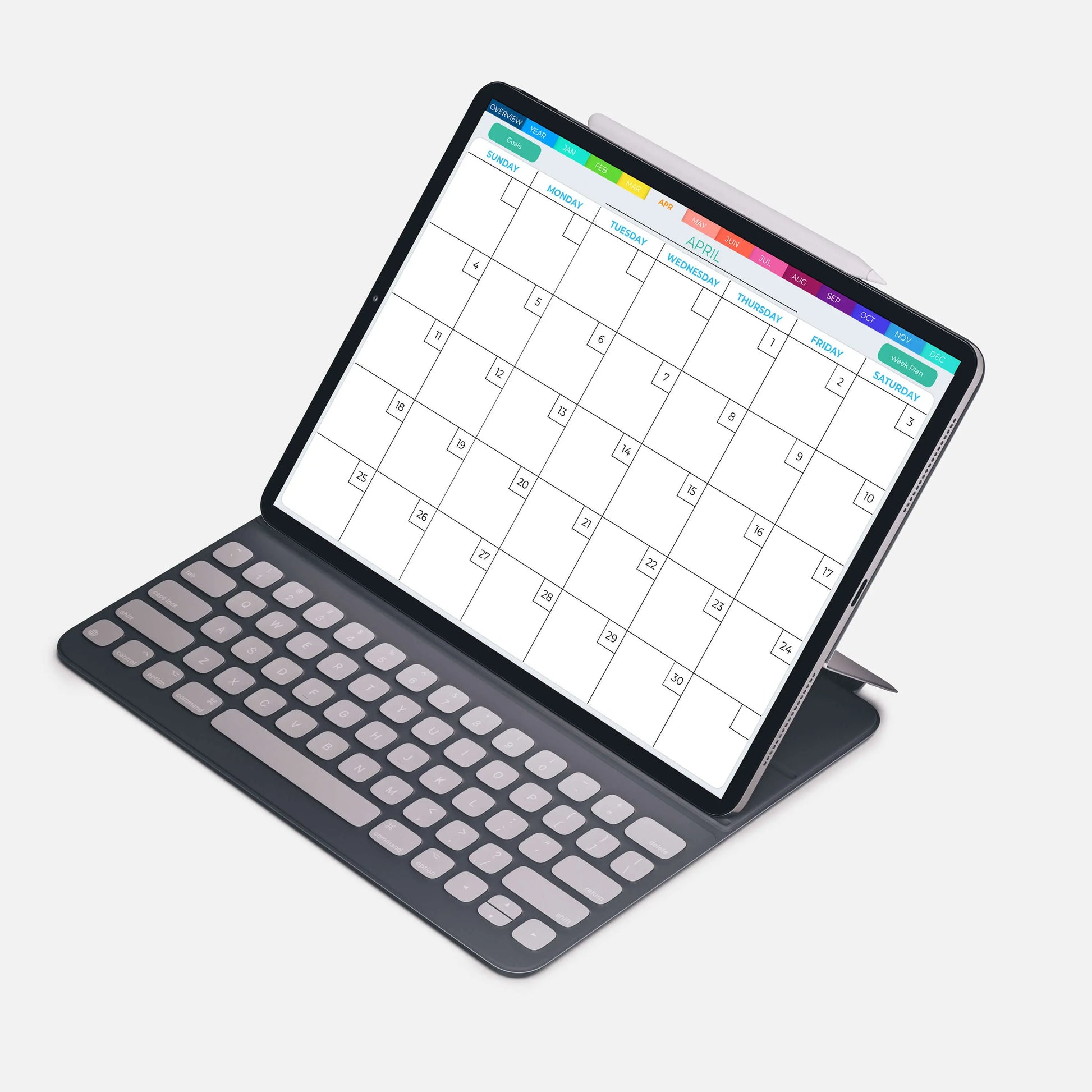 digital business planner monthly calendar