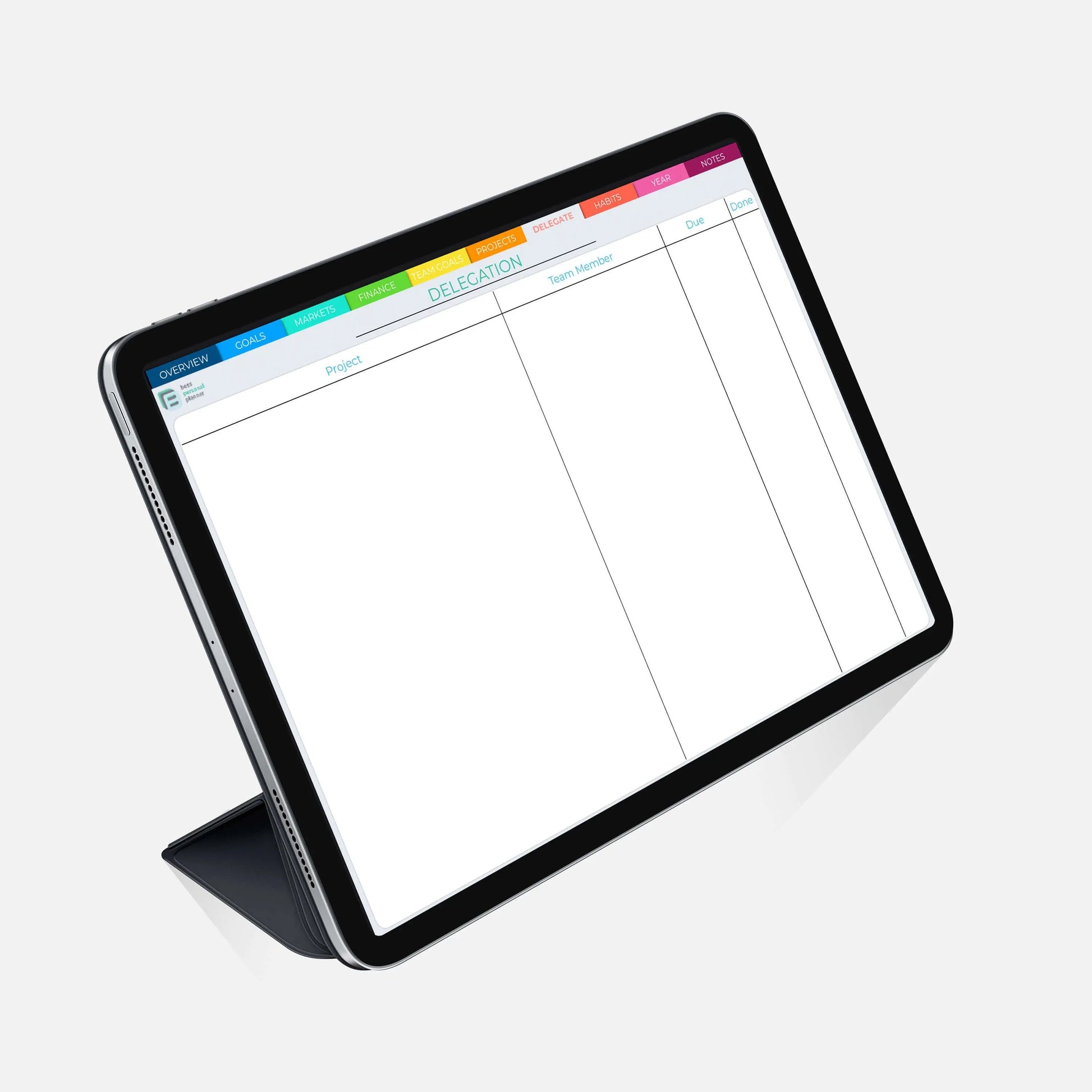 digital business planner delegation tracker