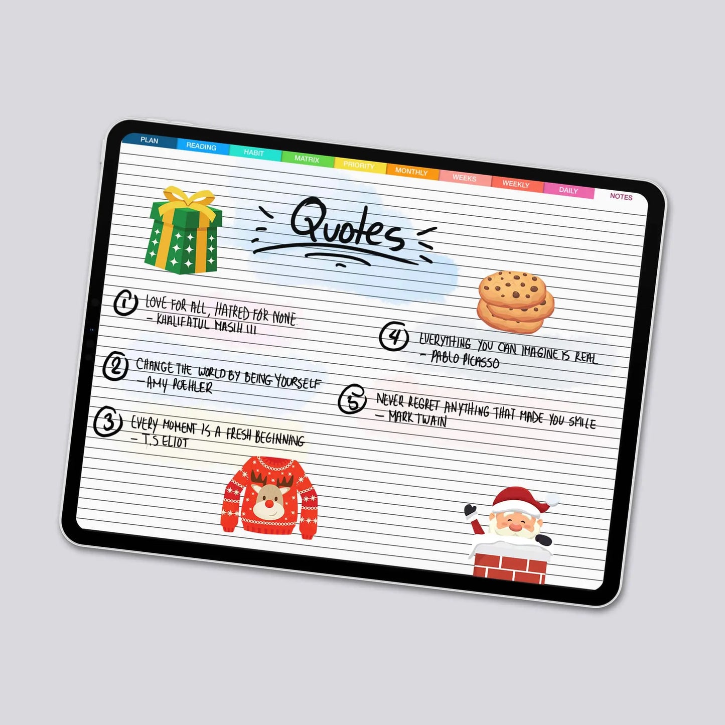 digital stickers christmas theme