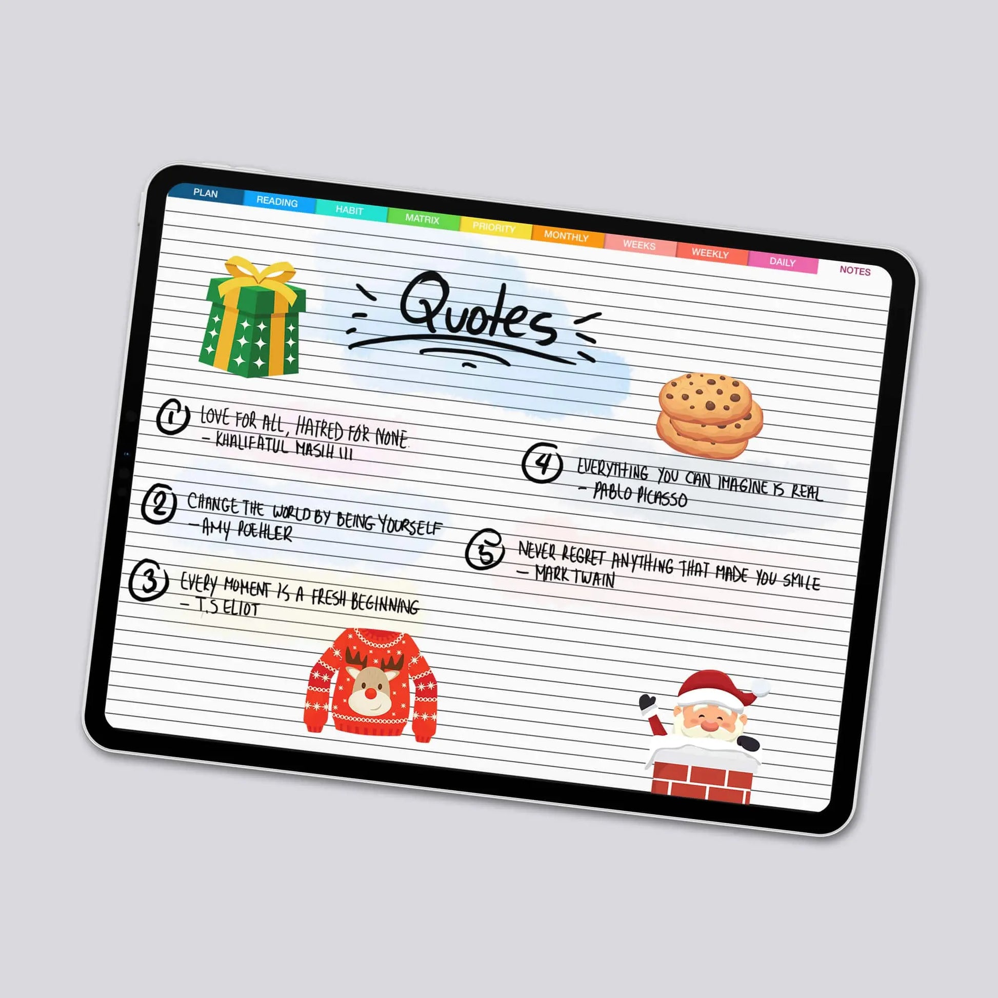 digital stickers christmas theme