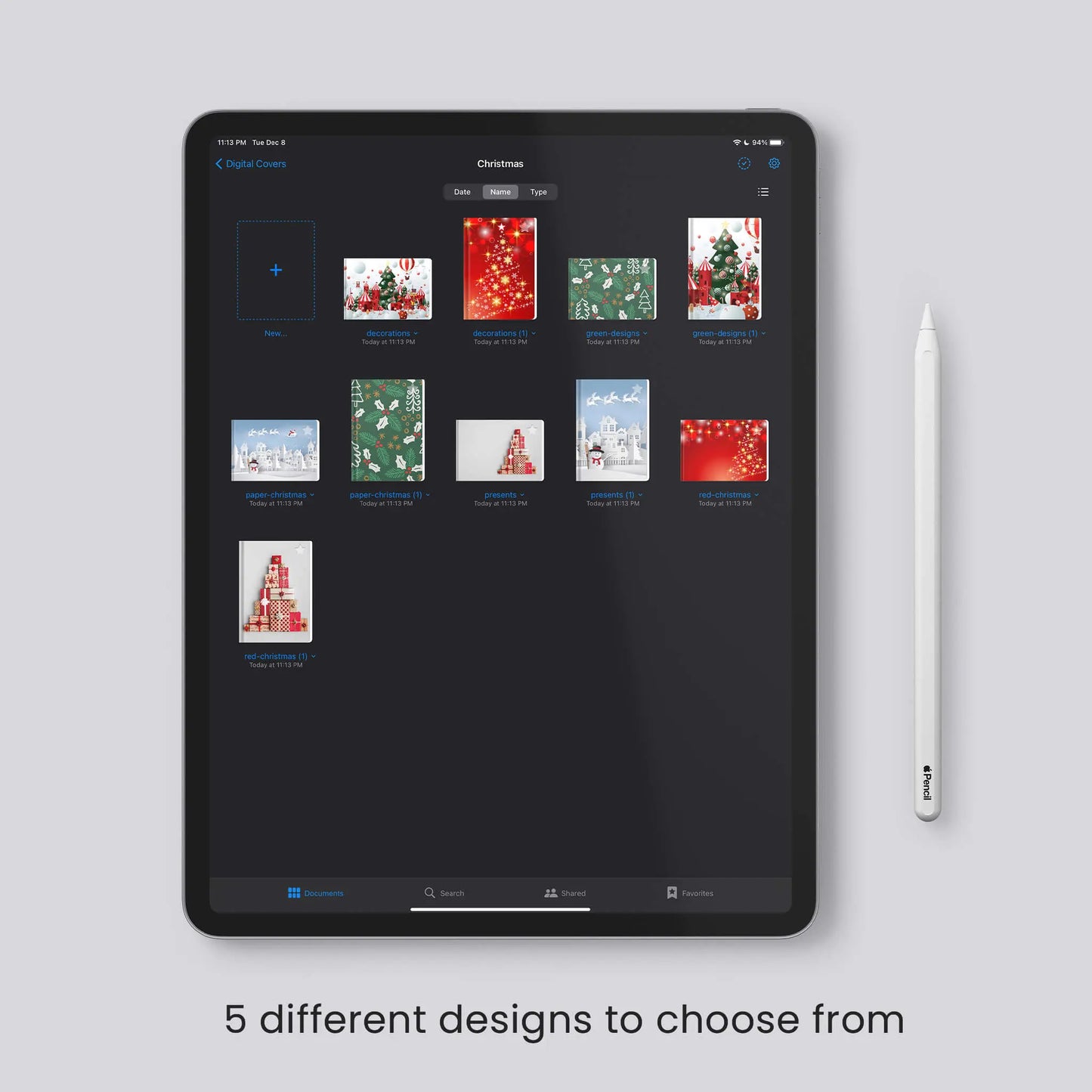 digital planner christmas cover pack