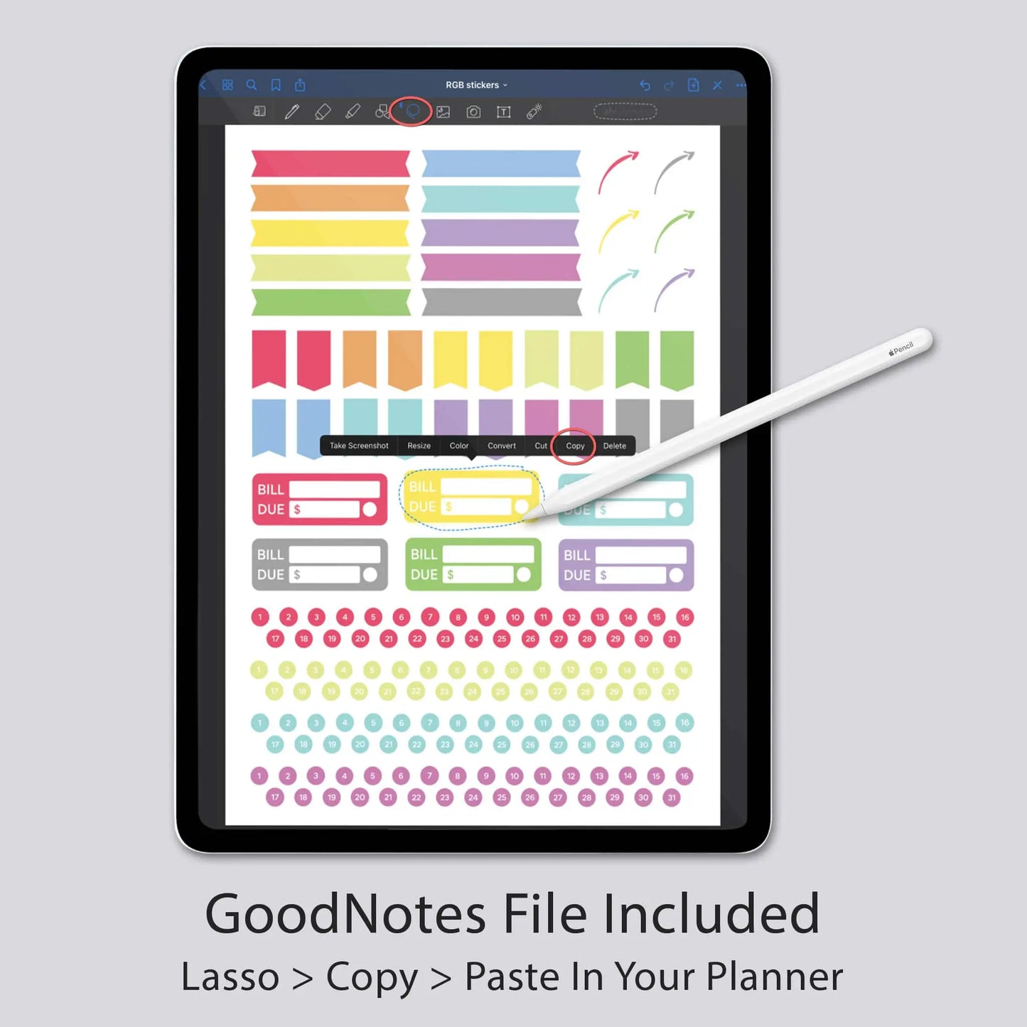 digital planner stickers png