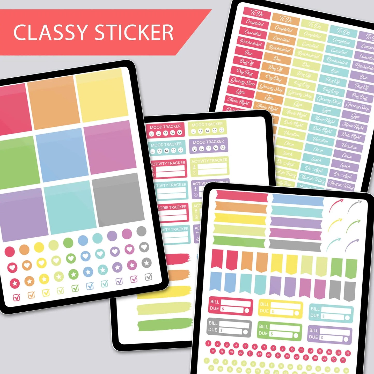 Basic Digital Planner Sticker Pack