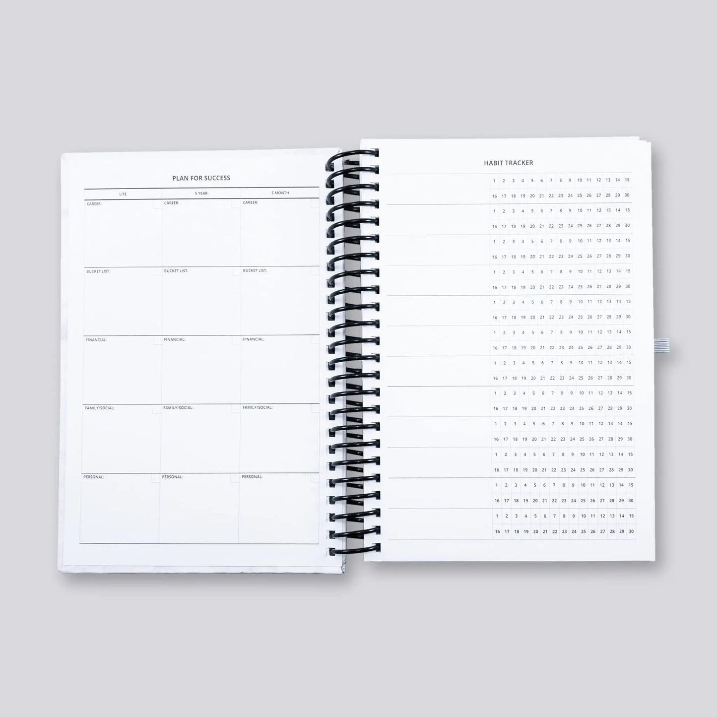 personal planner goal setting and habit tracker