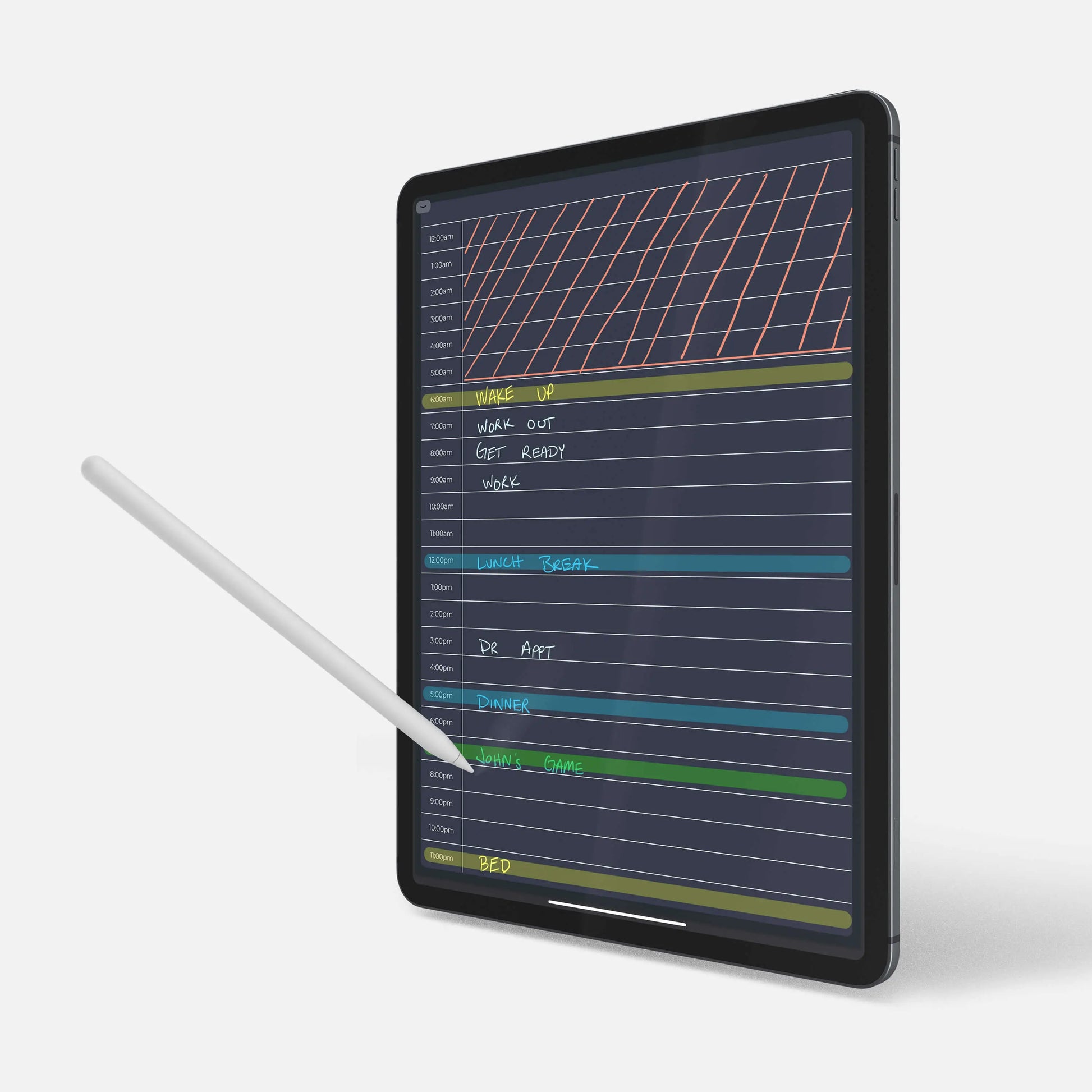 digital notebook hourly day planner