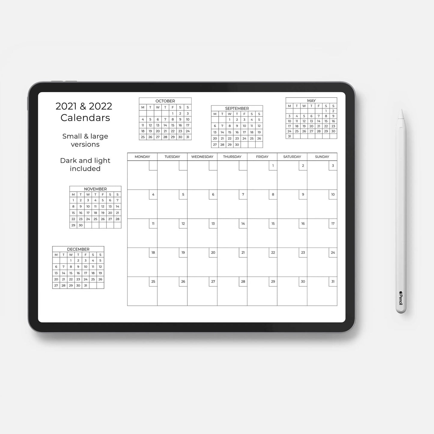 digital custom planner calendar inserts