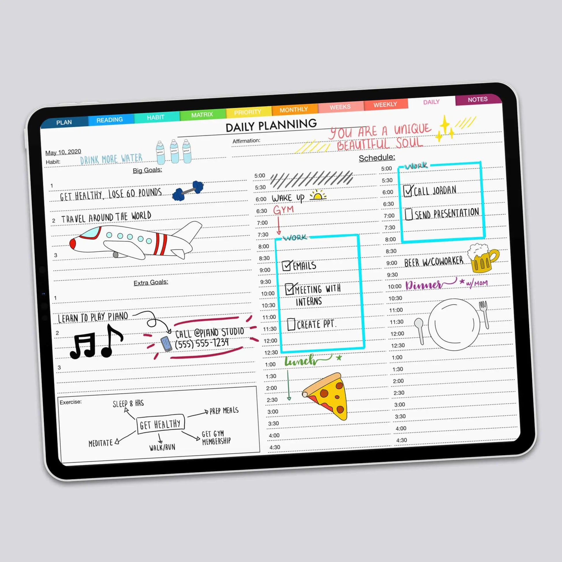 goodnotes transparent digital planner stickers png