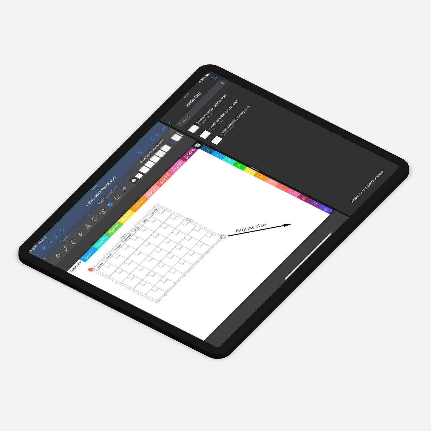 example of customizing digital planner widget