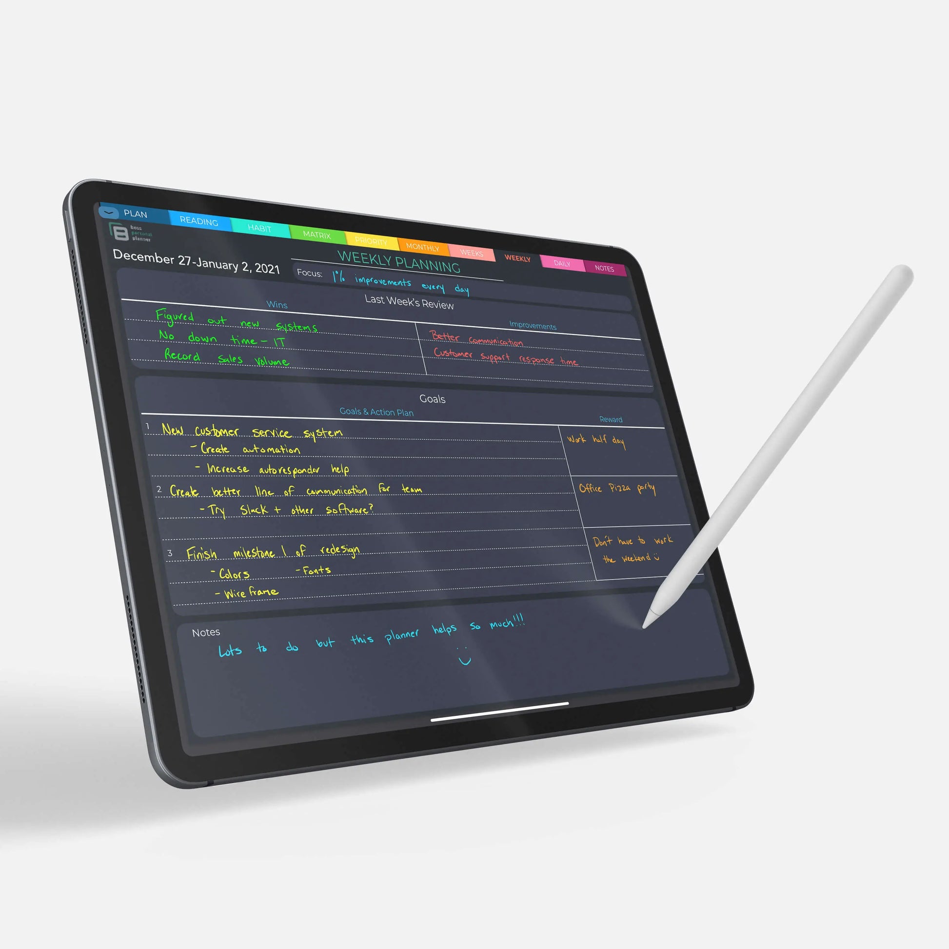 Digital planner for GoodNotes, Notability, Xodo, ZoomNotes, or other annotation apps