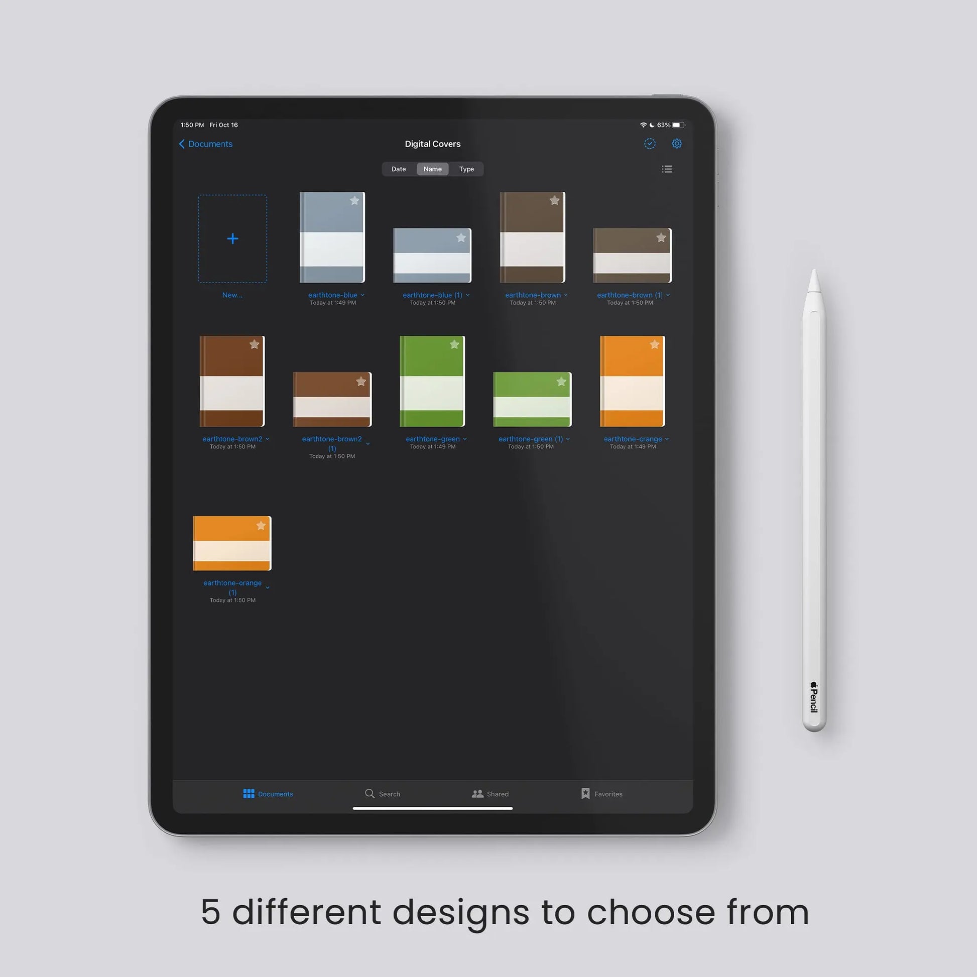 digital planner cover pack earthtones