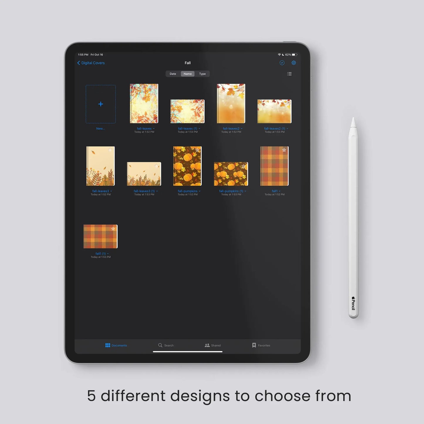 digital planner cover pack fall theme