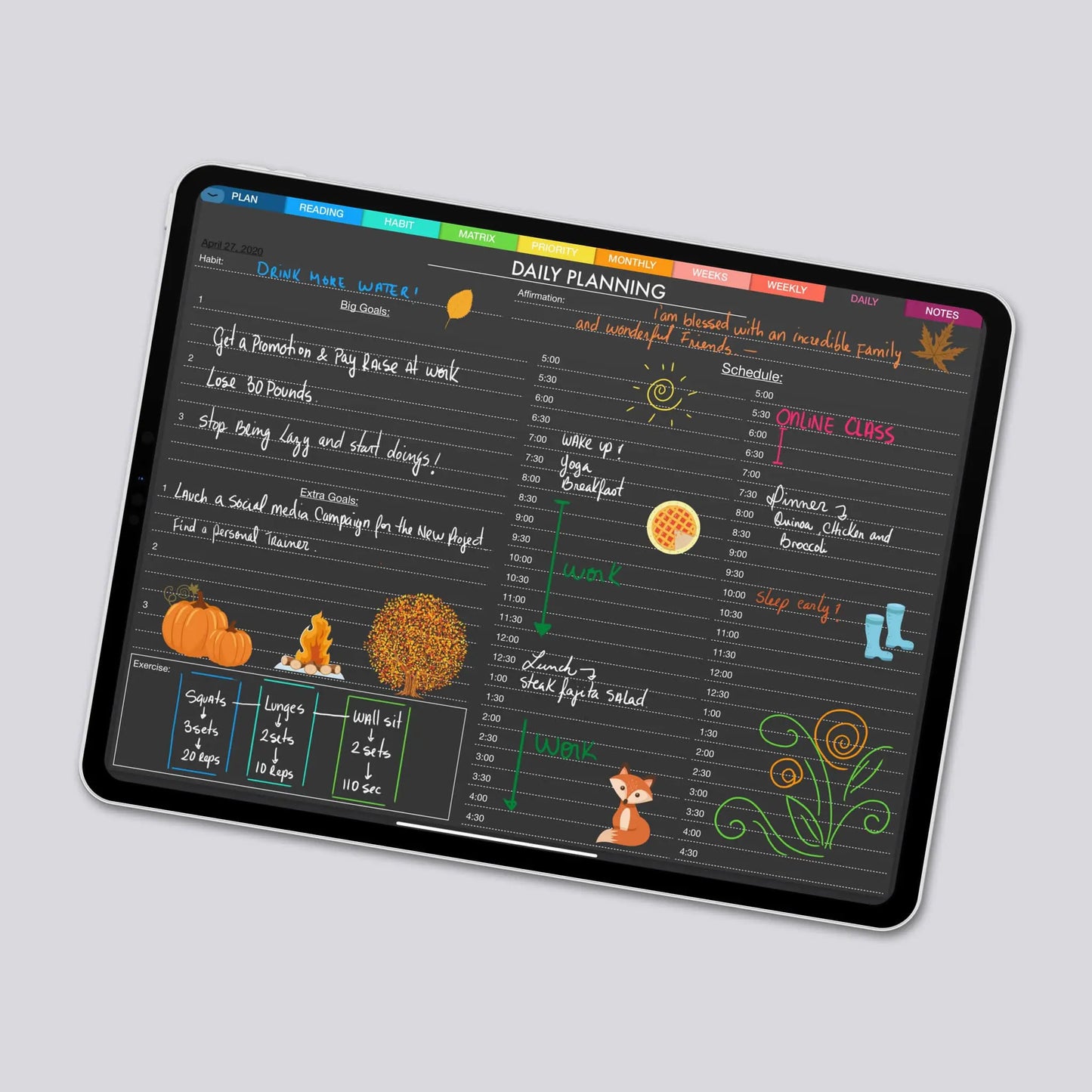 fall themed digital stickers