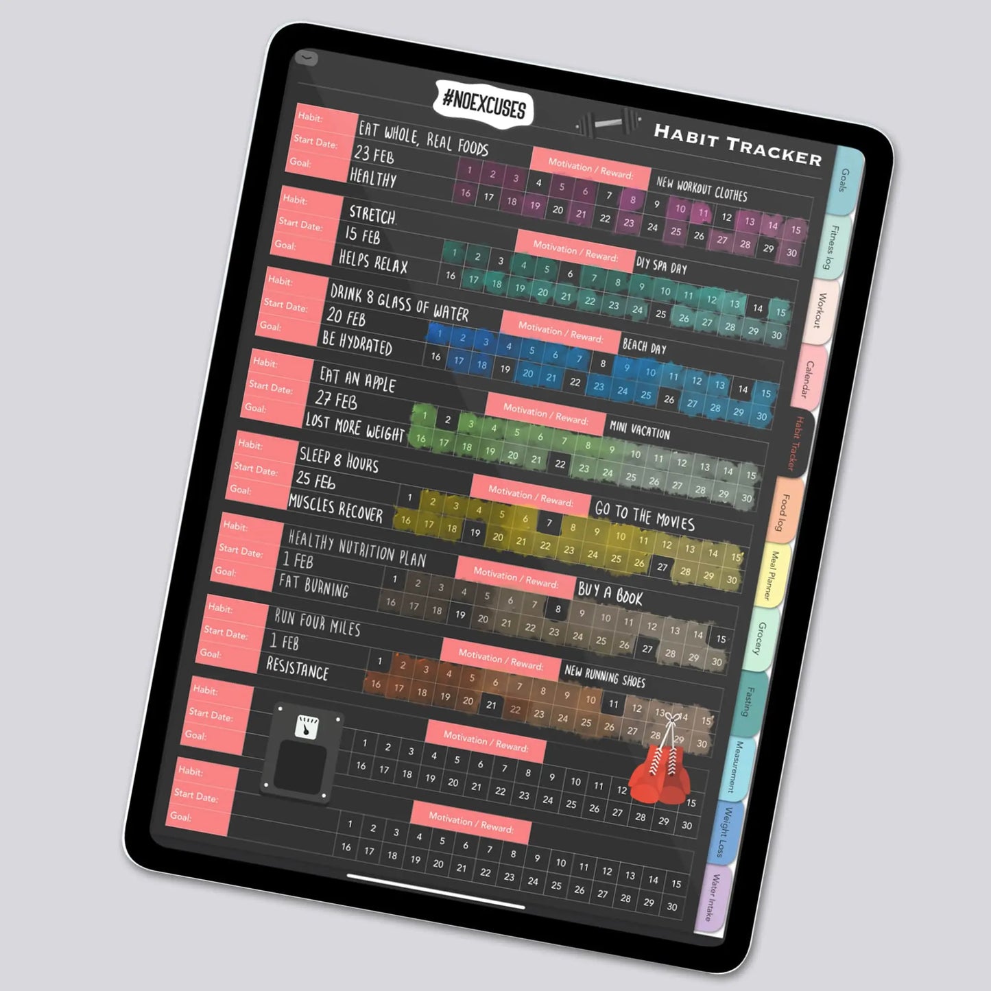 fitness style digital stickers