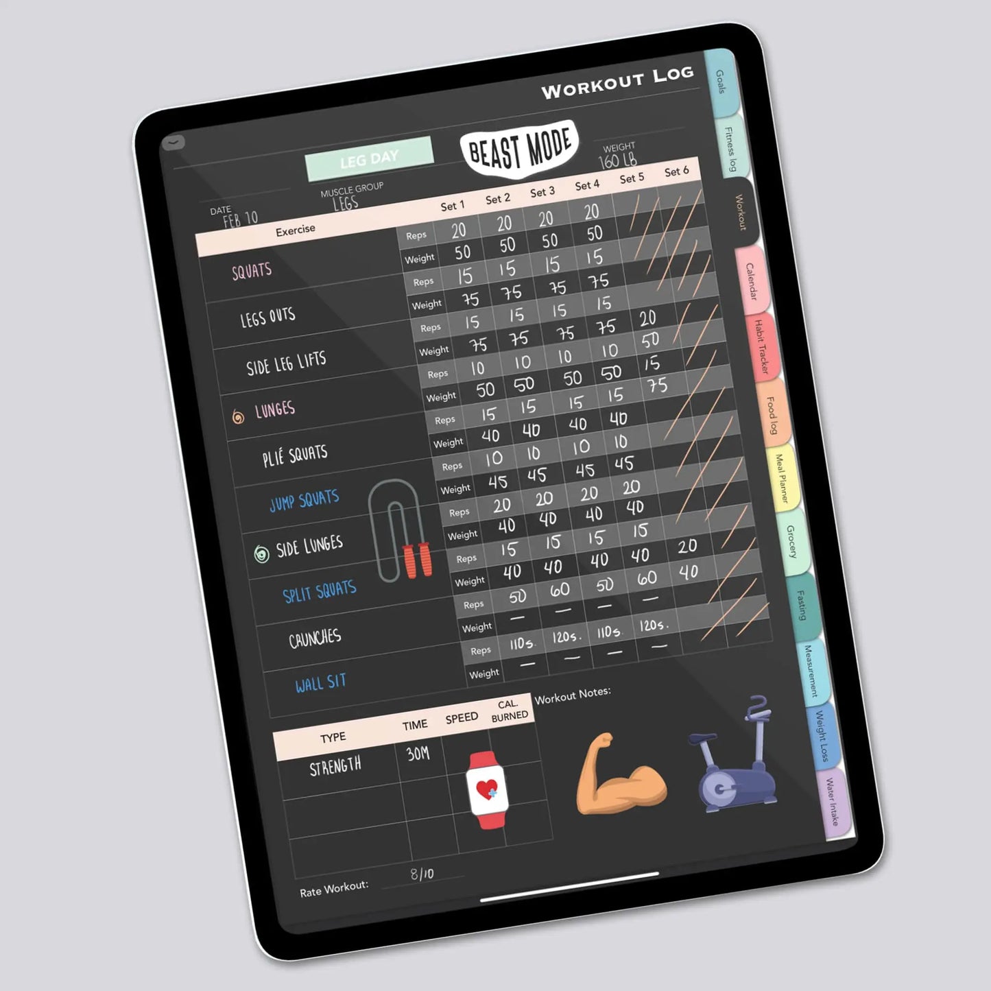 digital fitness stickers