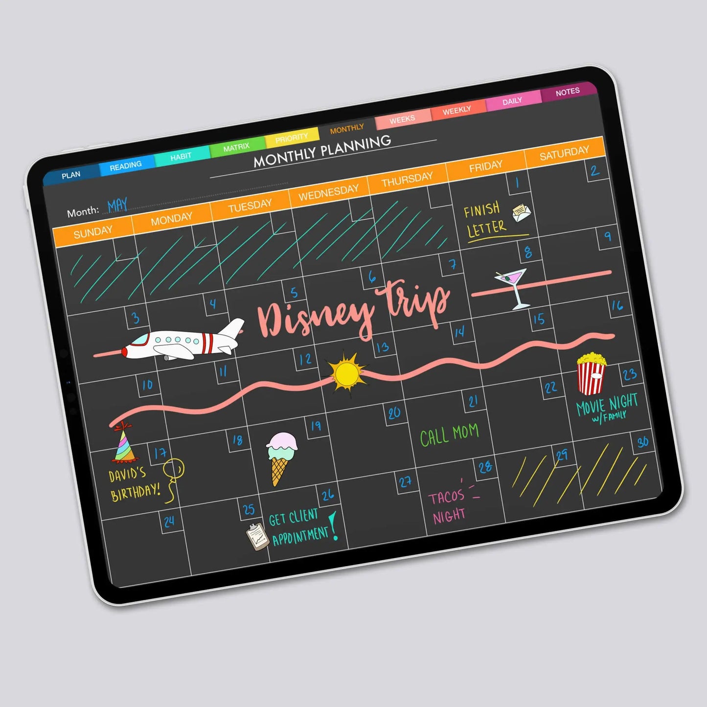 aesthetic digital planner stickers