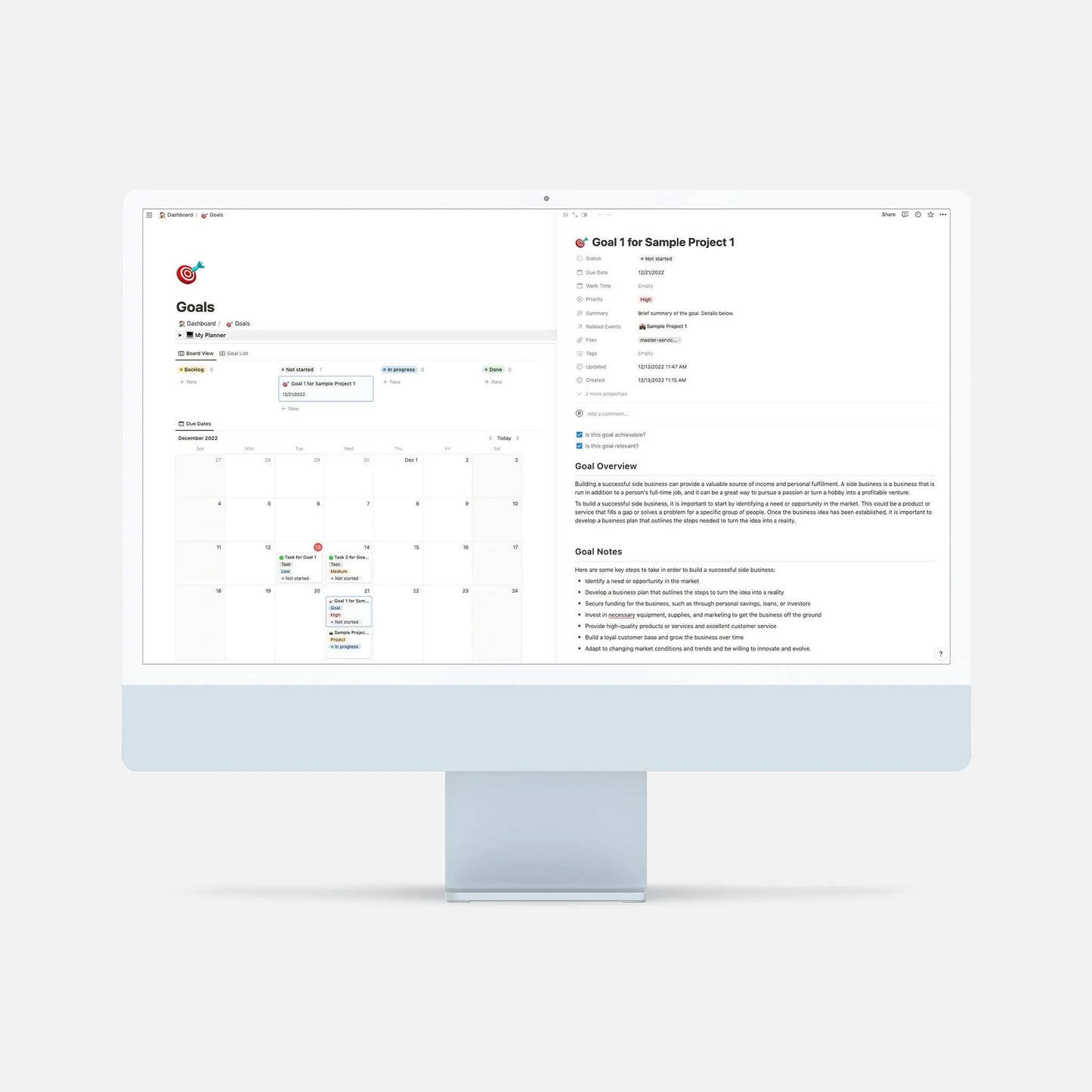 notion planner goal setting