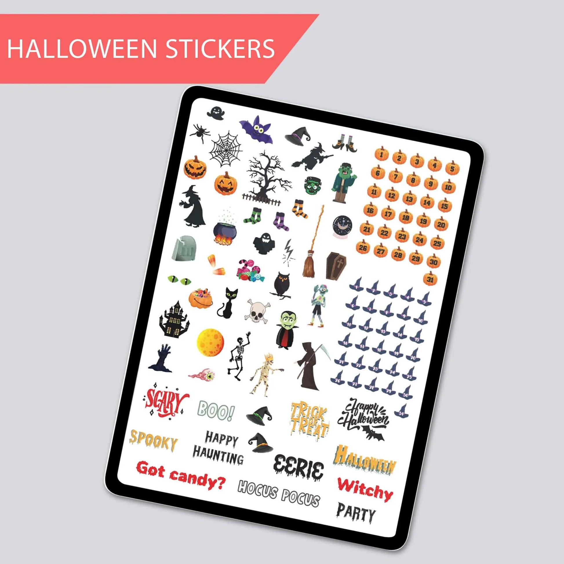 digital stickers halloween theme