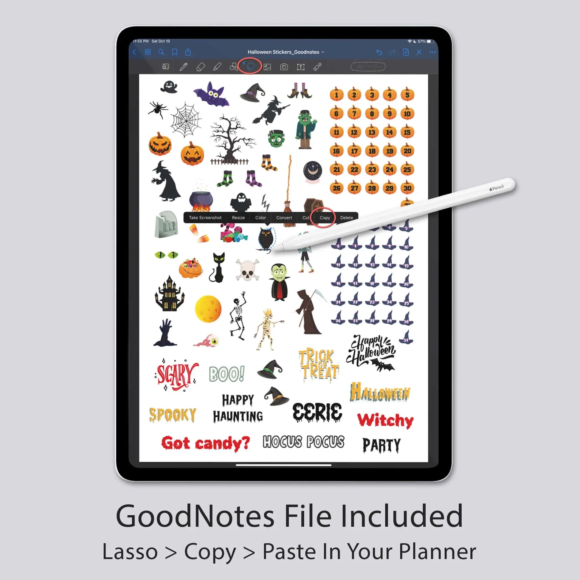 digital halloween stickers