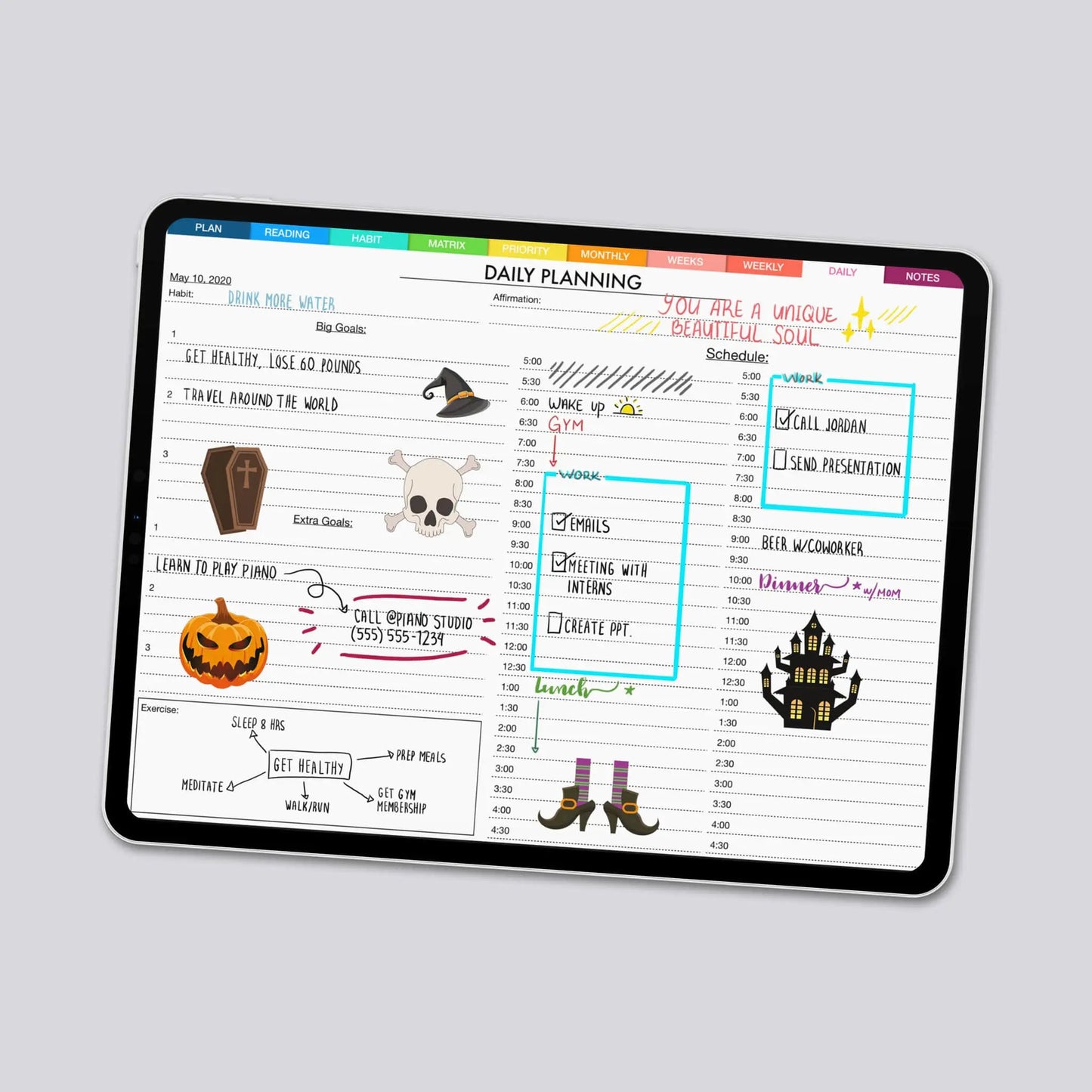 halloween themed digital stickers