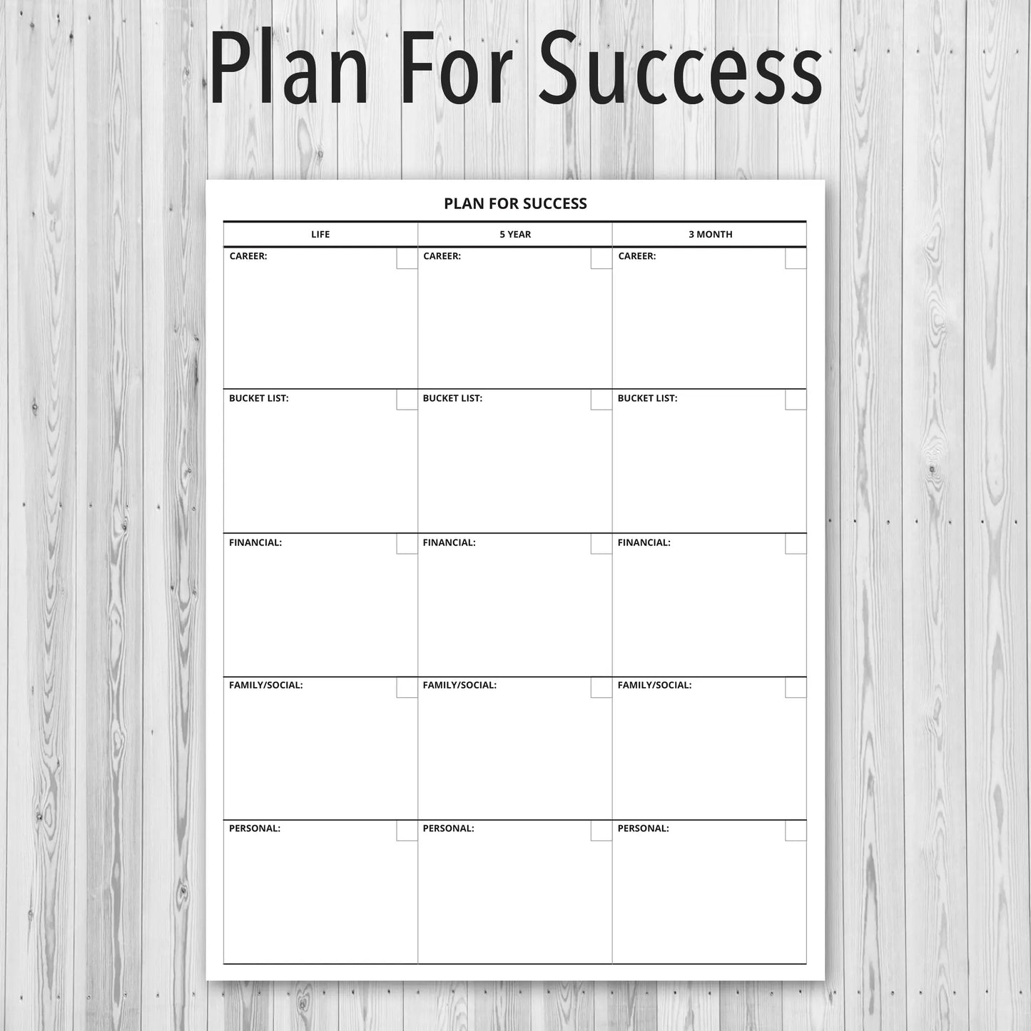 printable personal planner goal manager