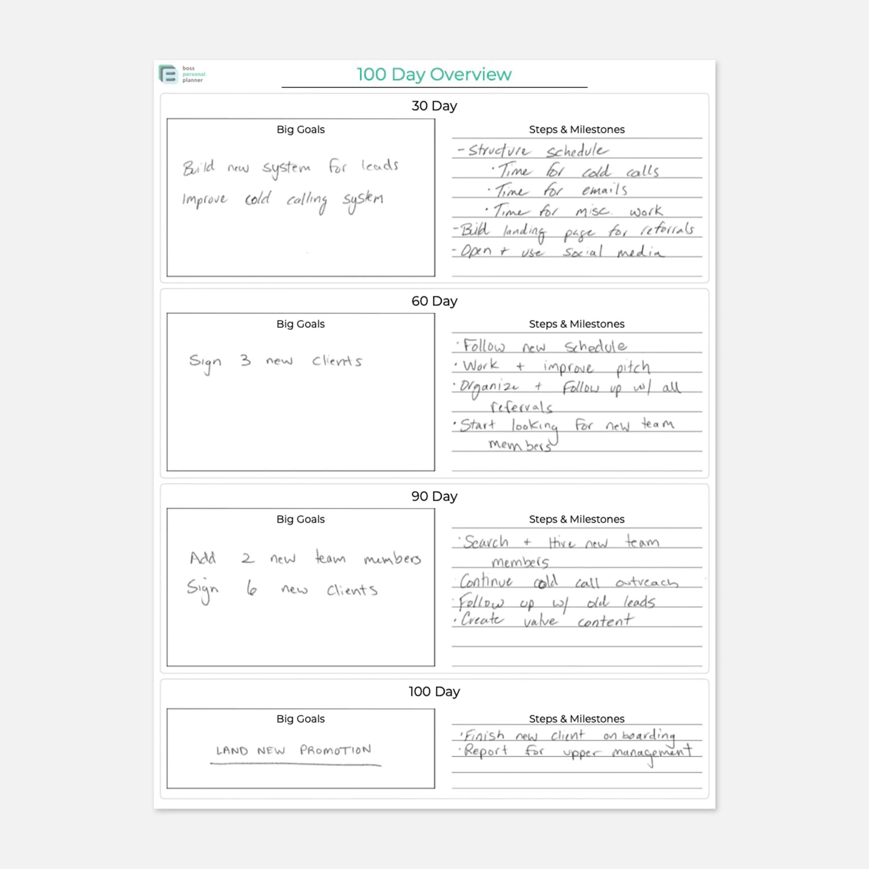 30 Day Planner Template