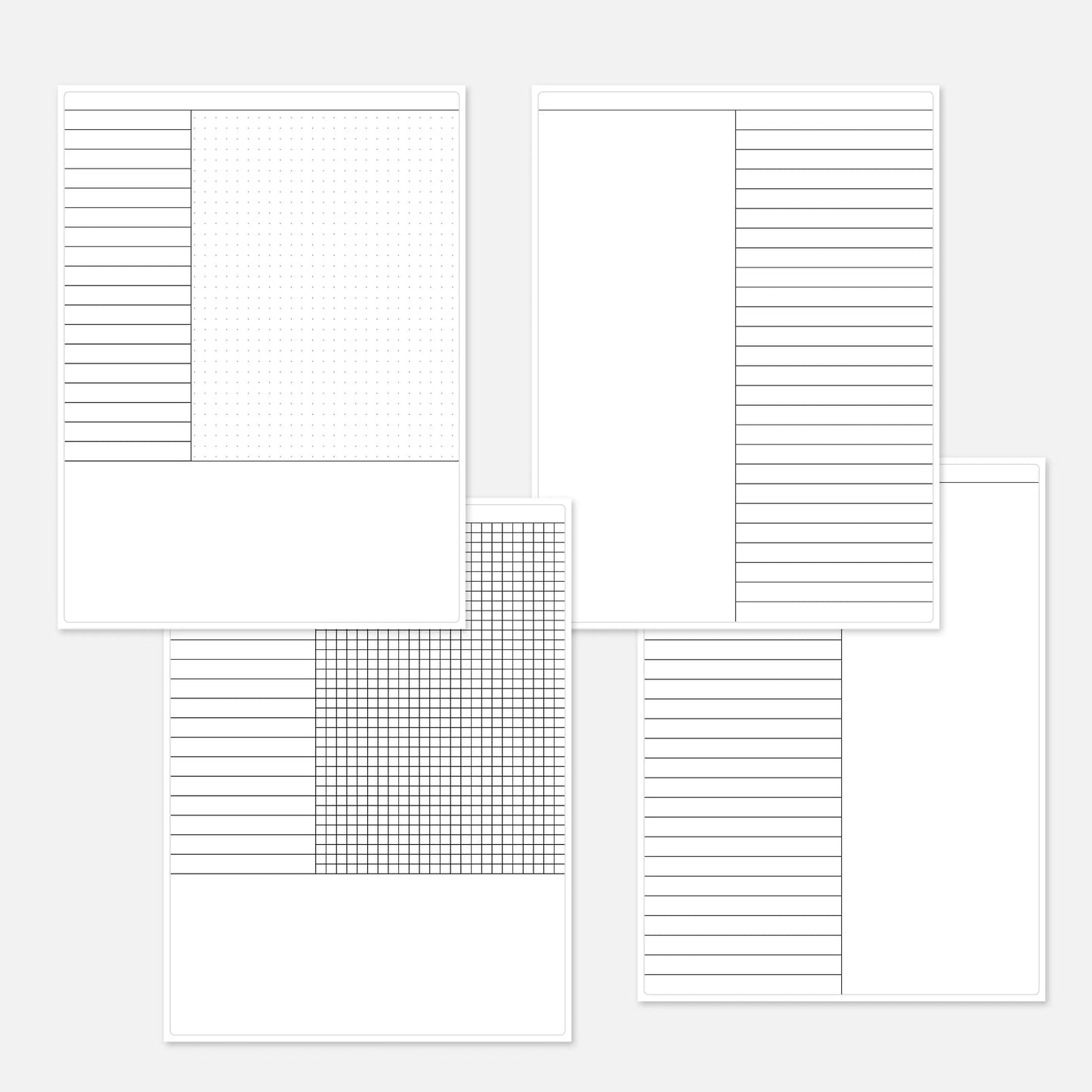 printable bullet journal page templates