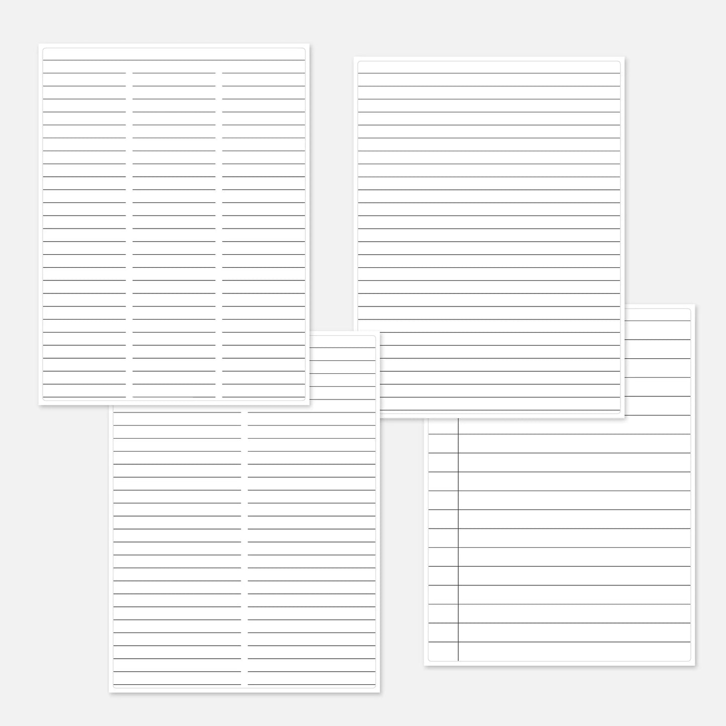 printable notebook pages