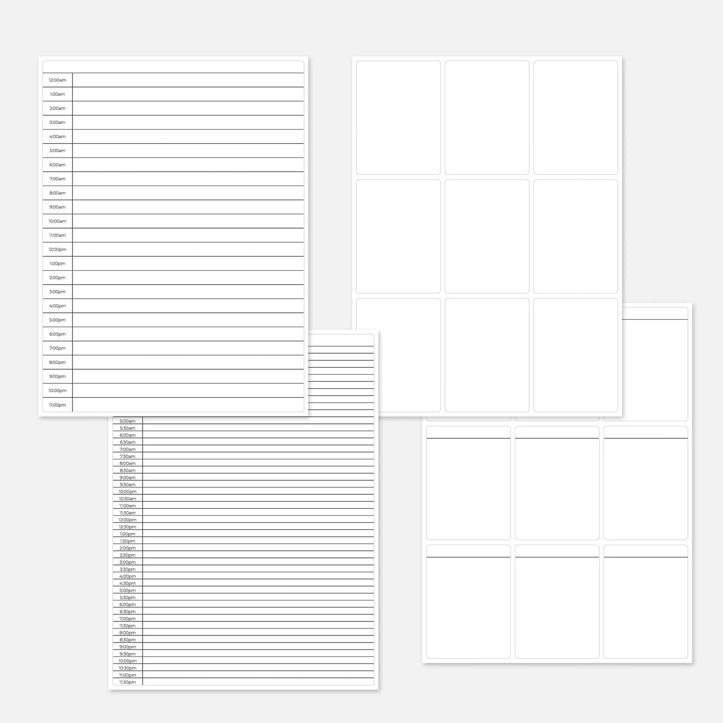 printable notebook page templates