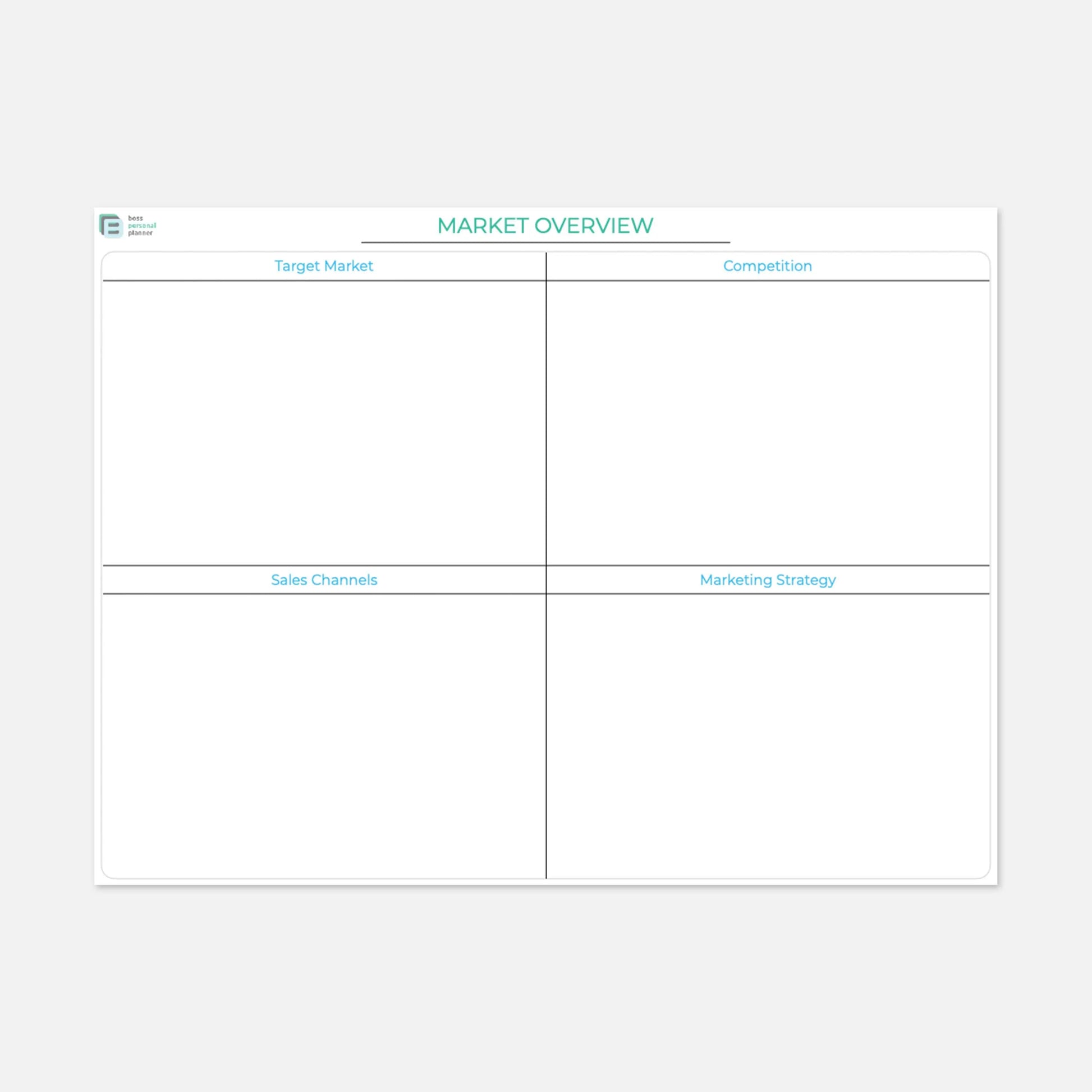 printable business planner market overview
