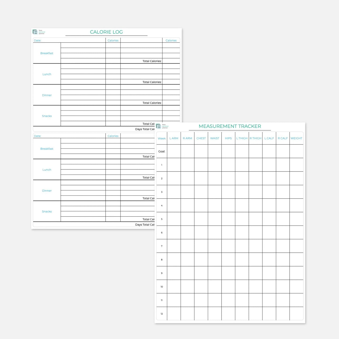 digita life planner calorie log
