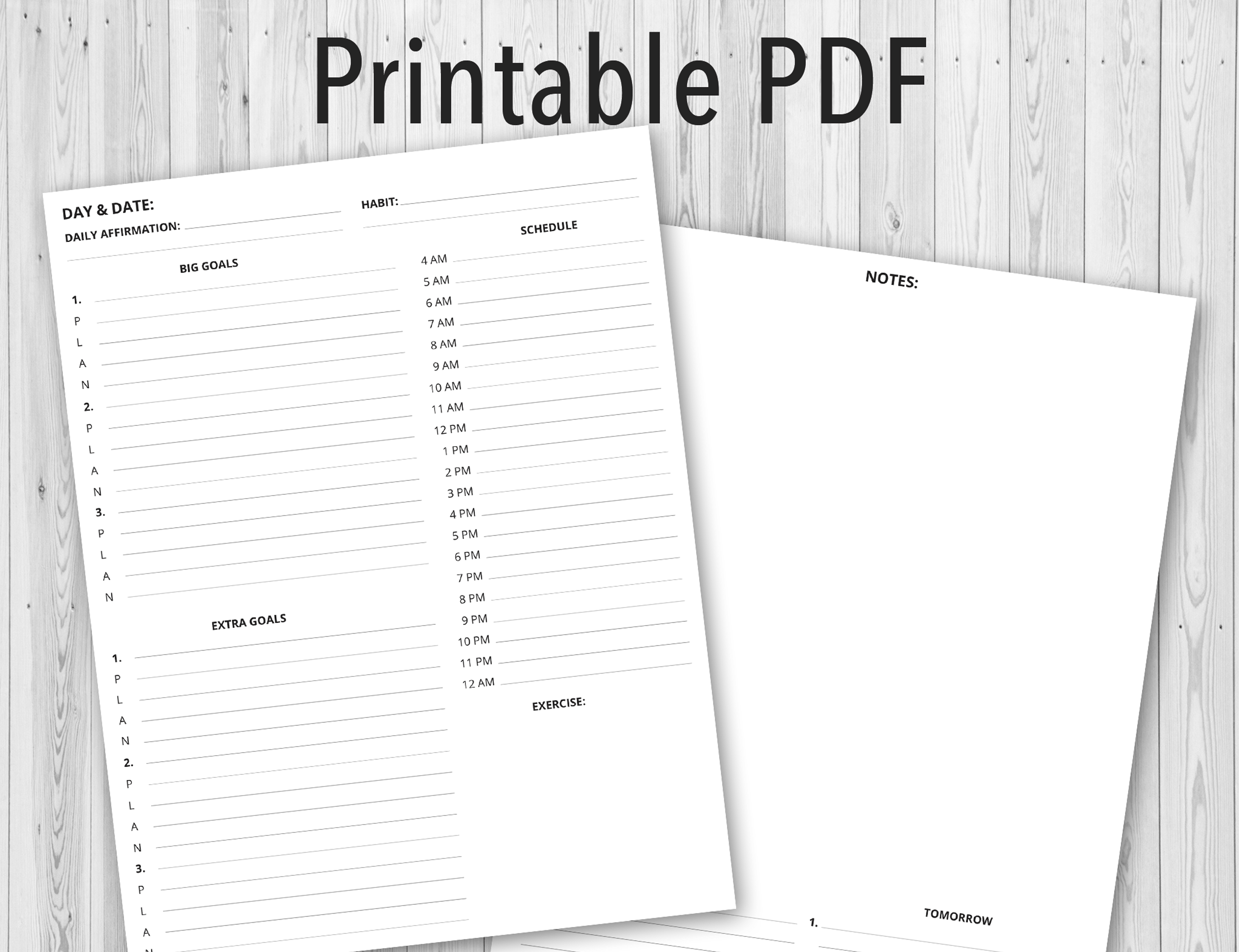 Day Planner Printable Pdf Free