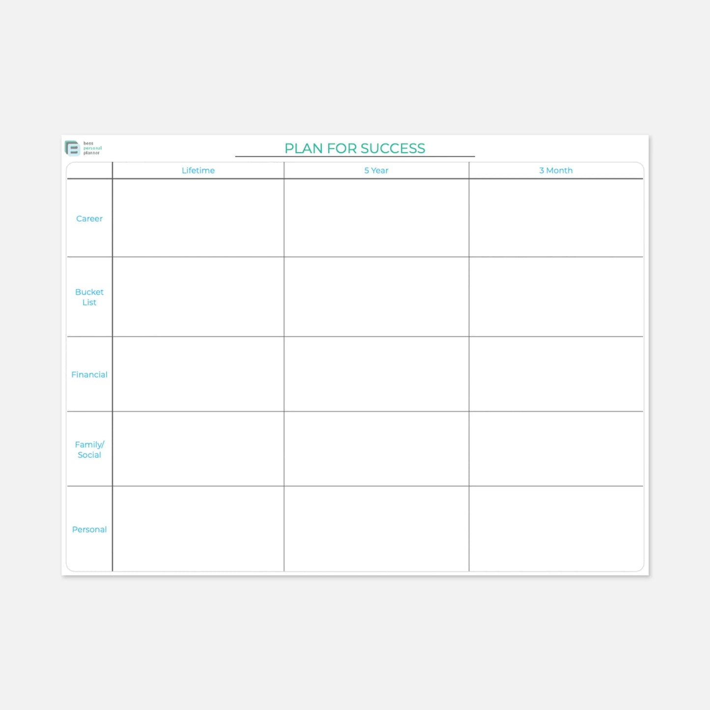 printable daily planner goal setting