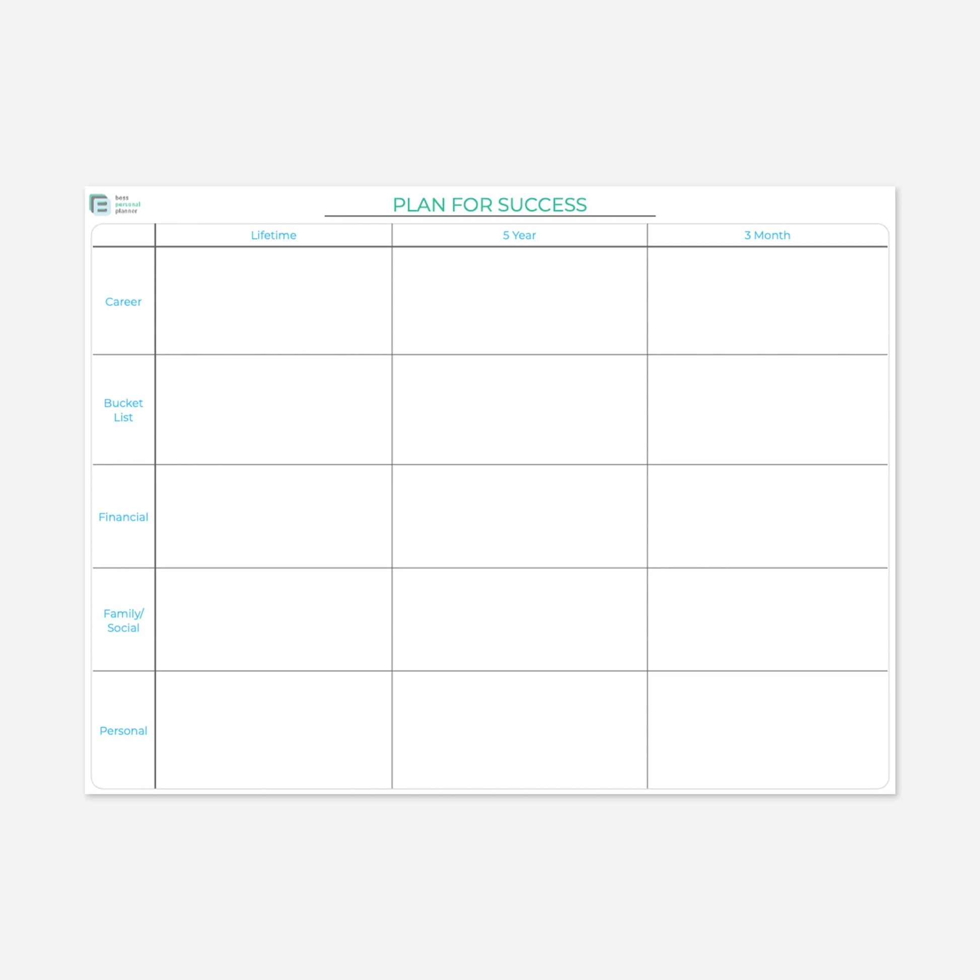 printable daily planner goal setting